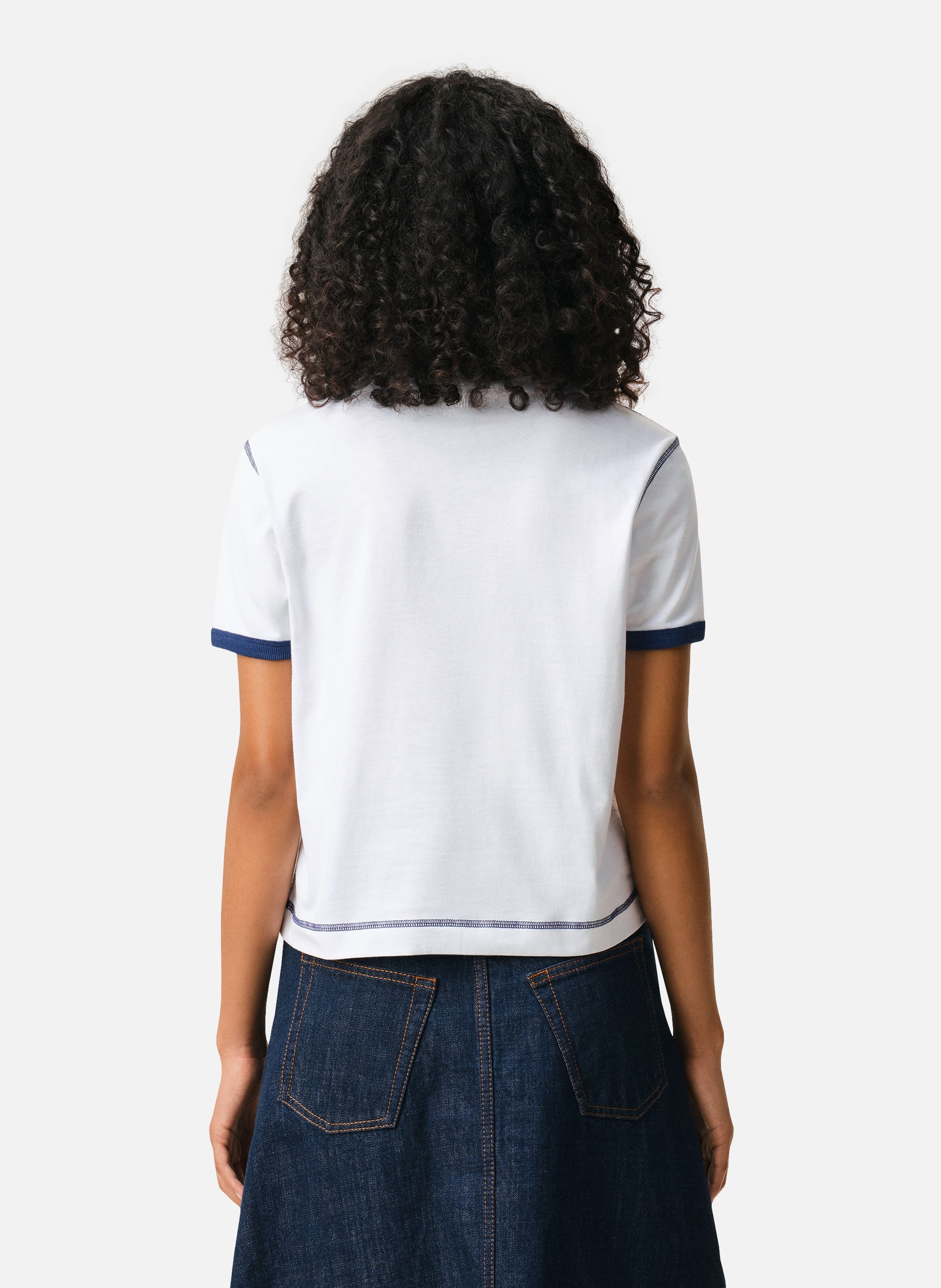 T-shirt ami de coeur en crochet unisexe en coton AMI PARIS Blanc