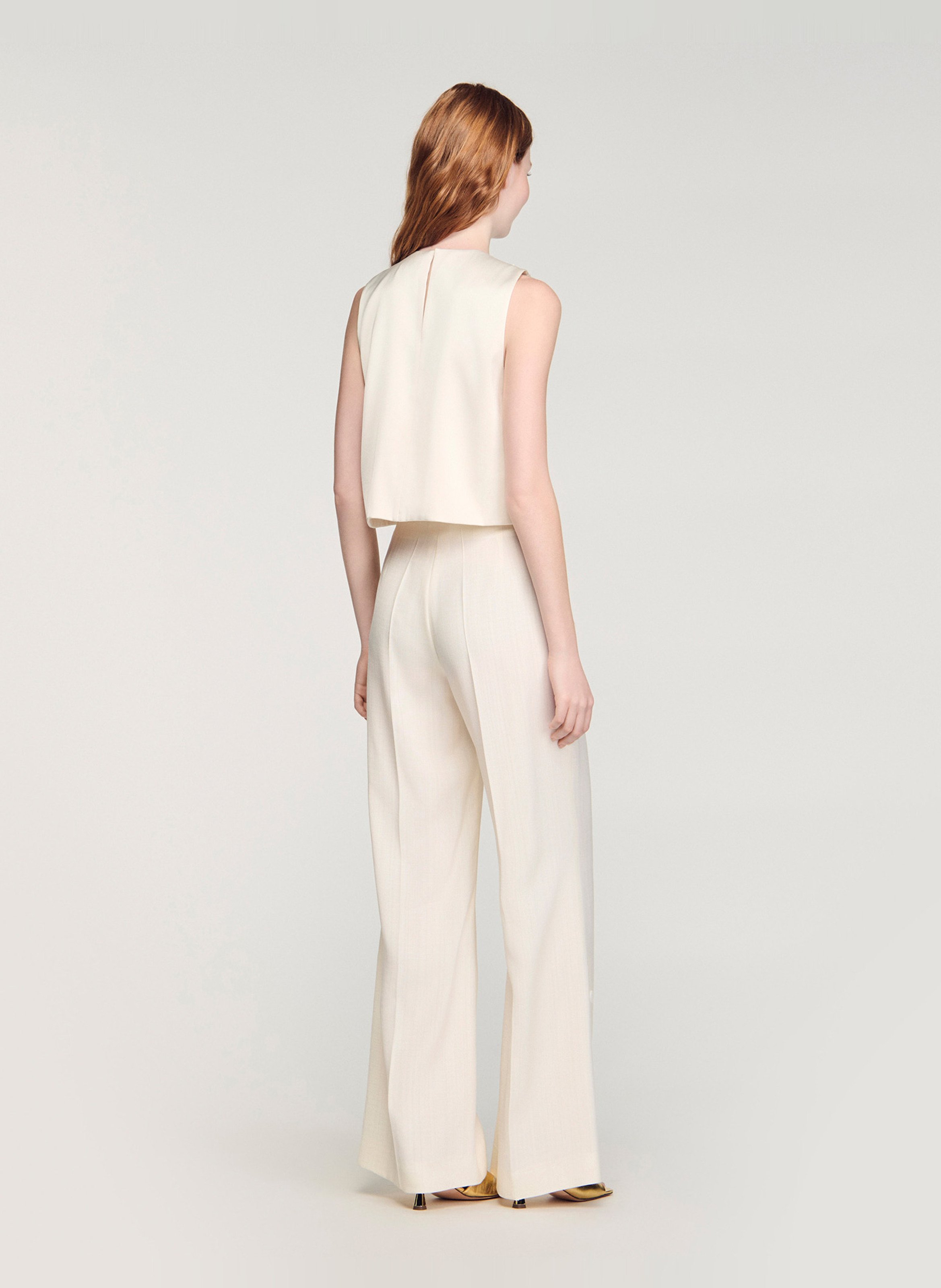 Top col rond SANDRO Beige