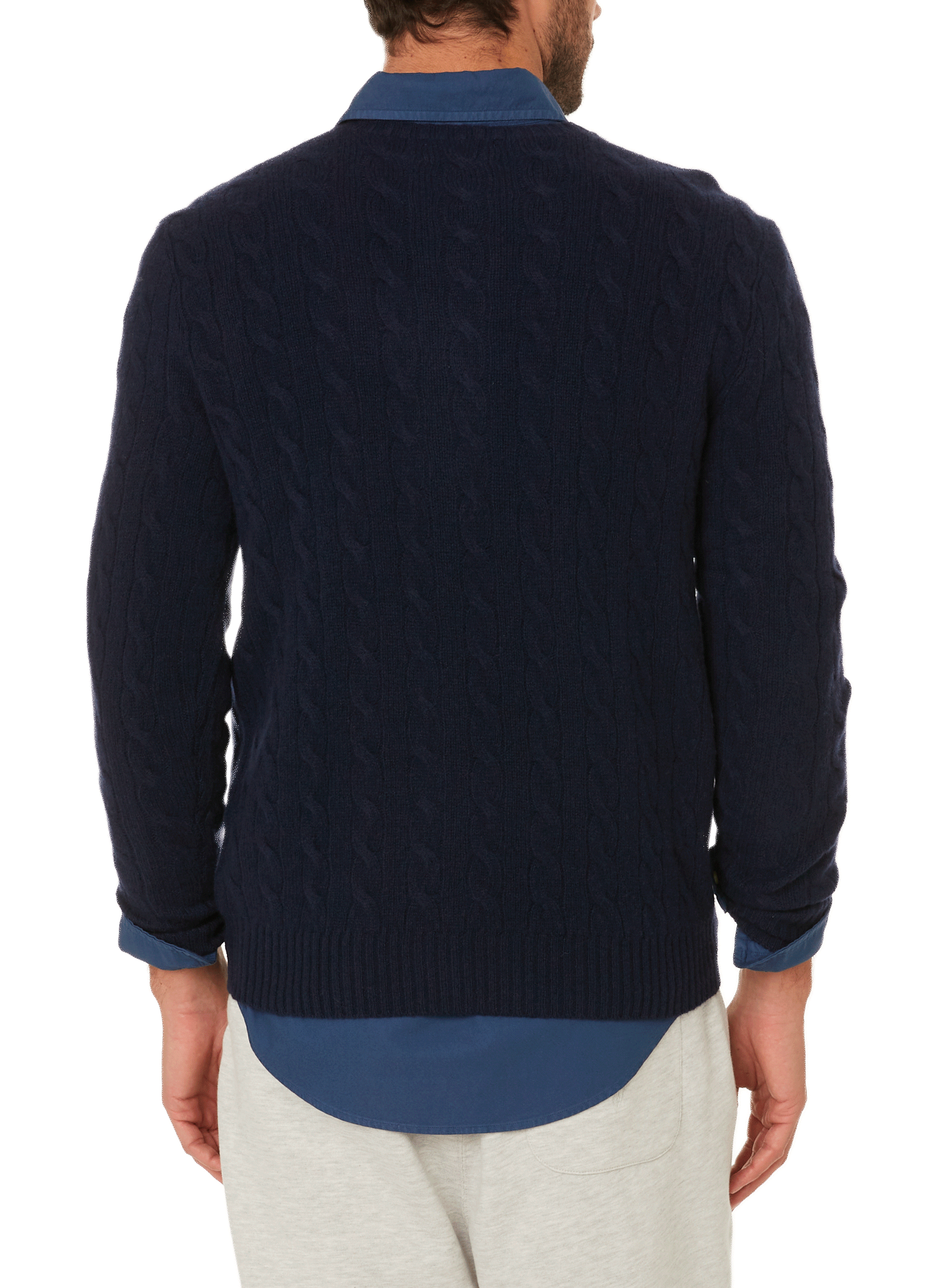 Round-neck wool and cashmere jumper POLO RALPH LAUREN Blue