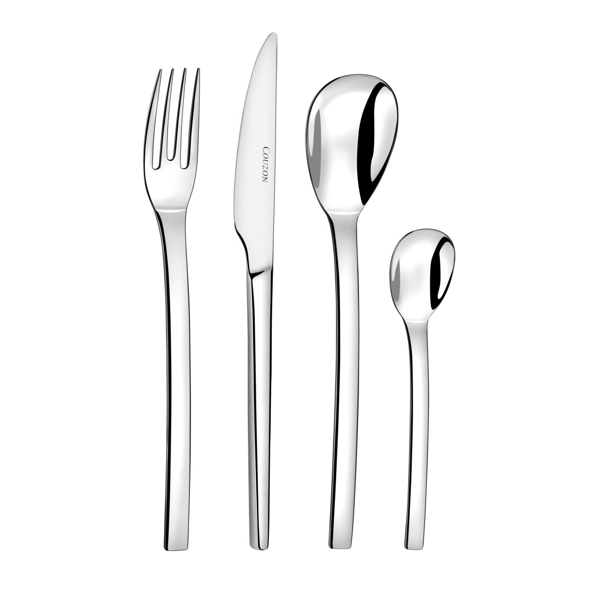 Pix'elle - 24 couverts de table avec support de rangement nomade COUZON Argent