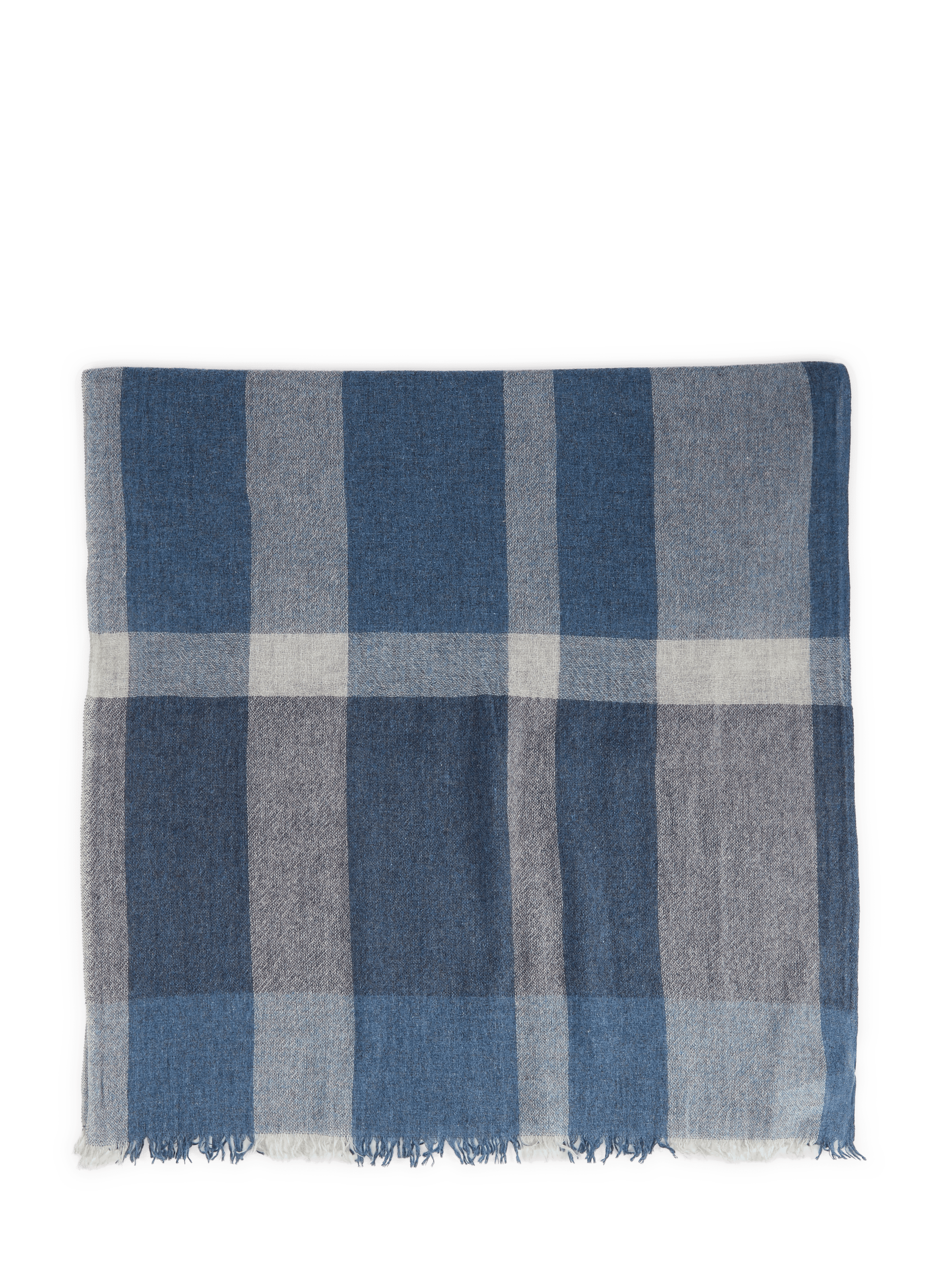 Checkered scarf in wool and cotton blend SAISON 1865 Multicolour