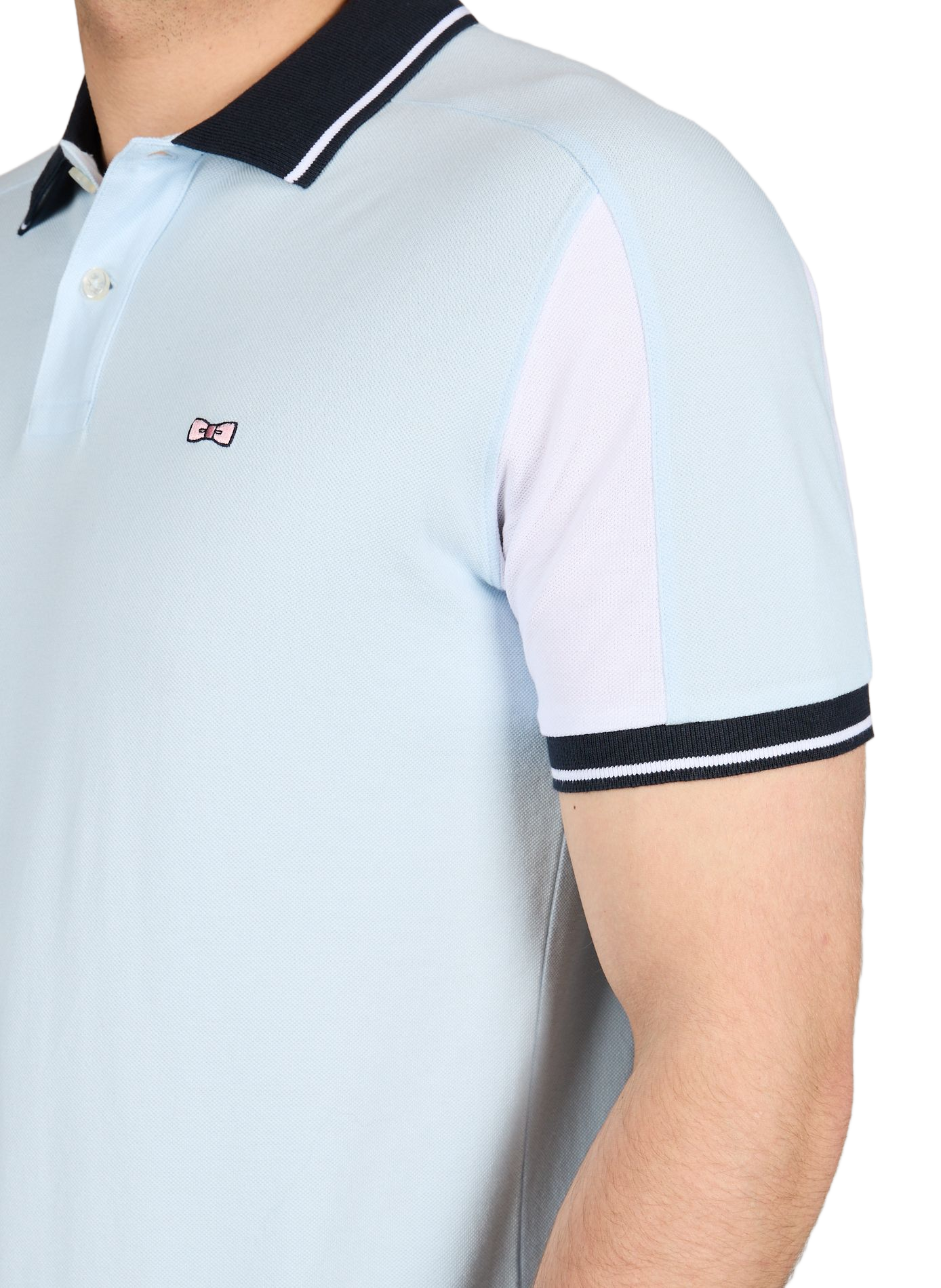 Polo à manches courtes en coton EDEN PARK Bleu