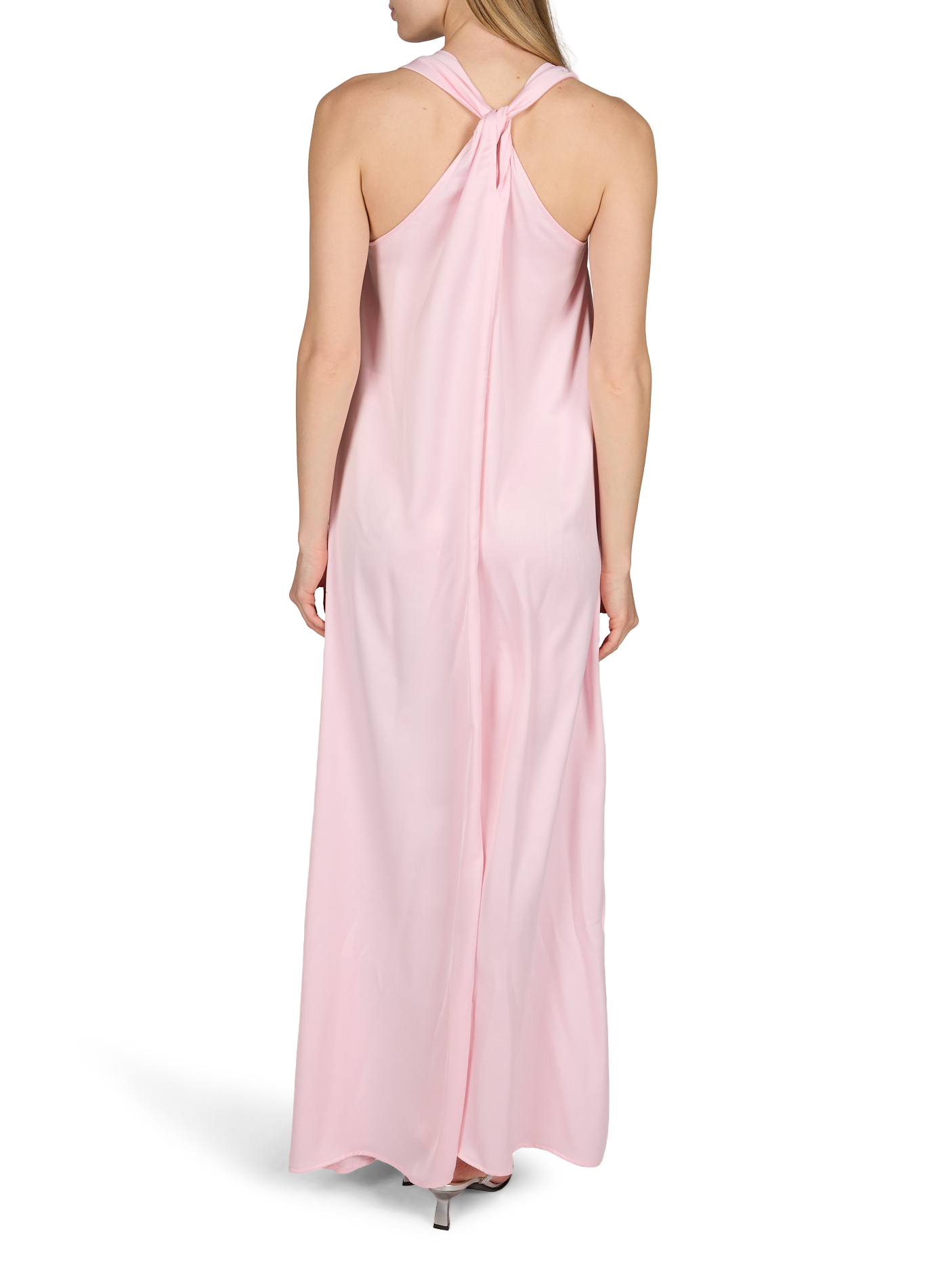Robe longue sans manches satinée VILA Rose