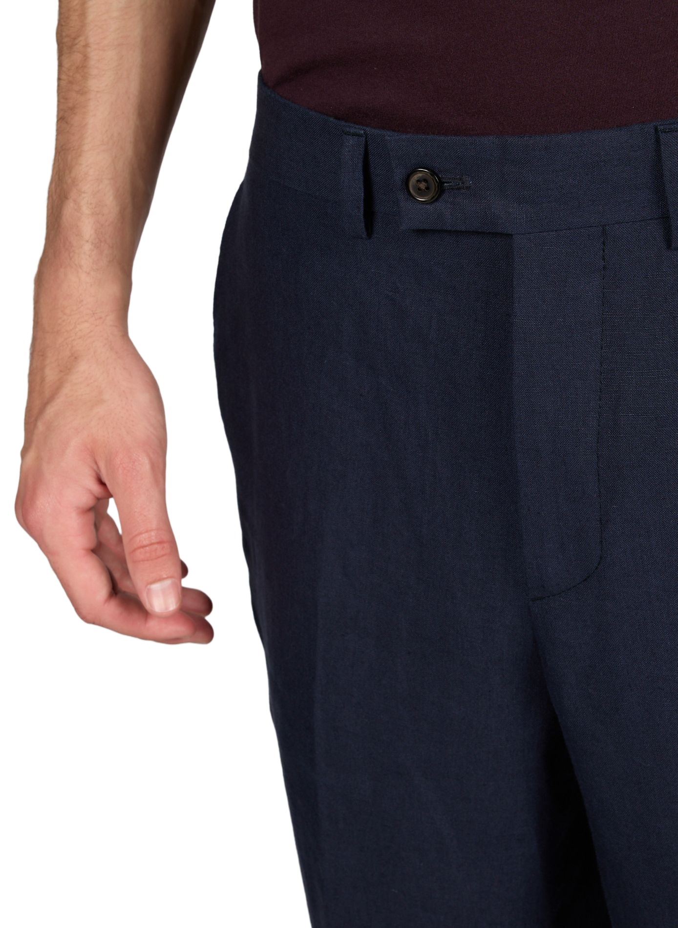 Pantalón slim de lino LAFAURIE Azul