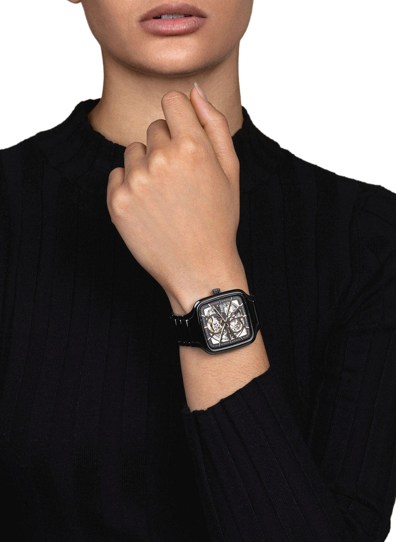 Montre automatique True Square en céramique RADO Blanc