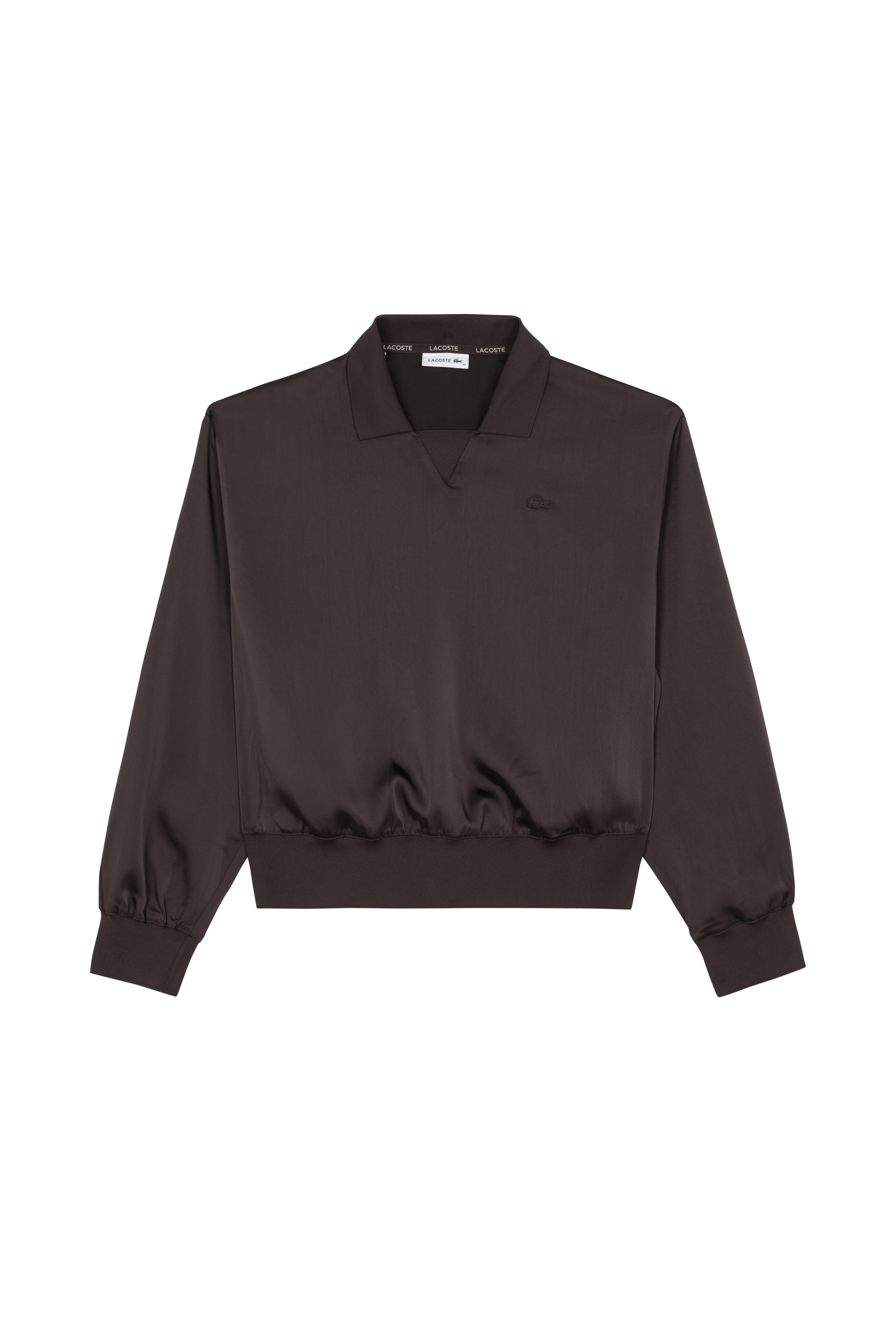 Top chemise manches longues LACOSTE Marron