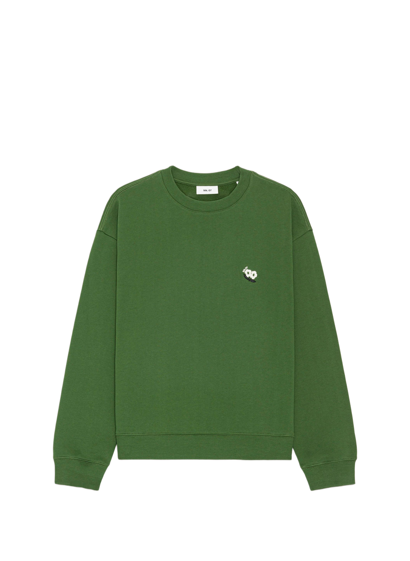 Round-neck cotton jumper NN.07 Green