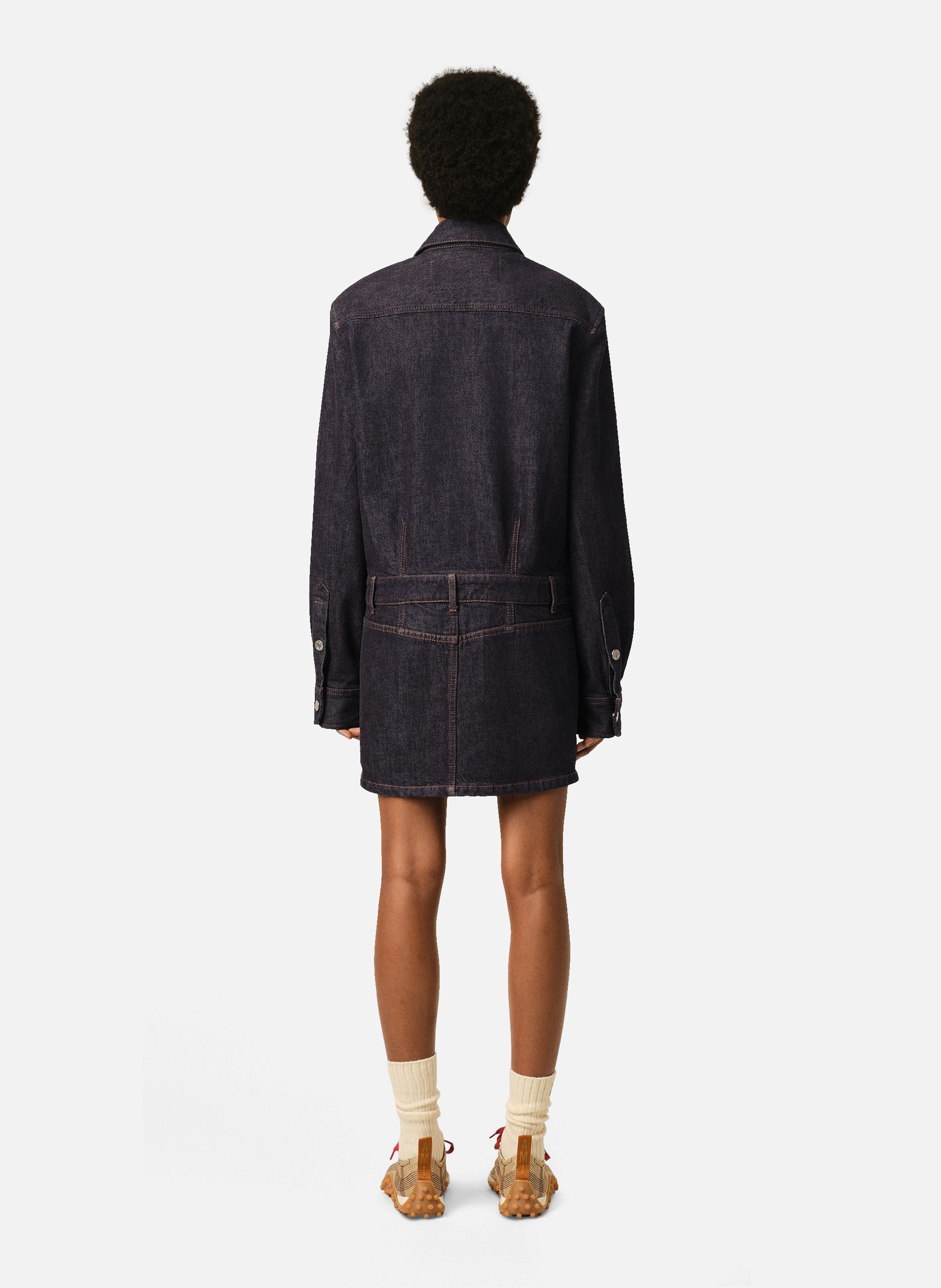 Robe chemise en coton ami de coeur AMI PARIS Bleu