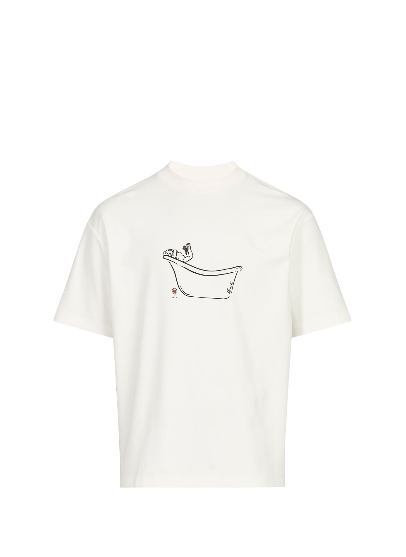 T-shirt droit en coton DROLE DE MONSIEUR Blanc