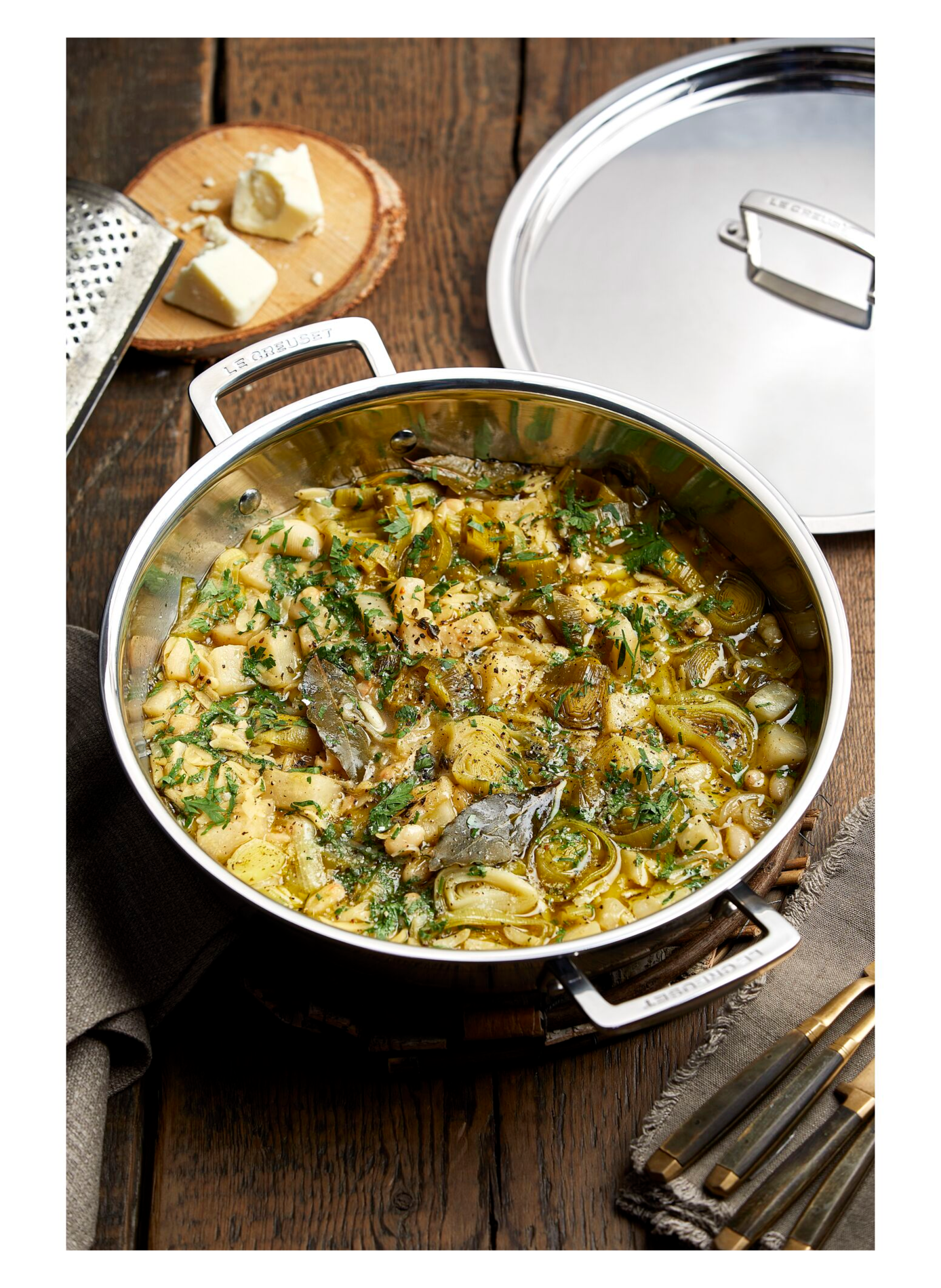Provenzalische Antihaft-Edelstahl-Sautpfanne LE CREUSET Silber
