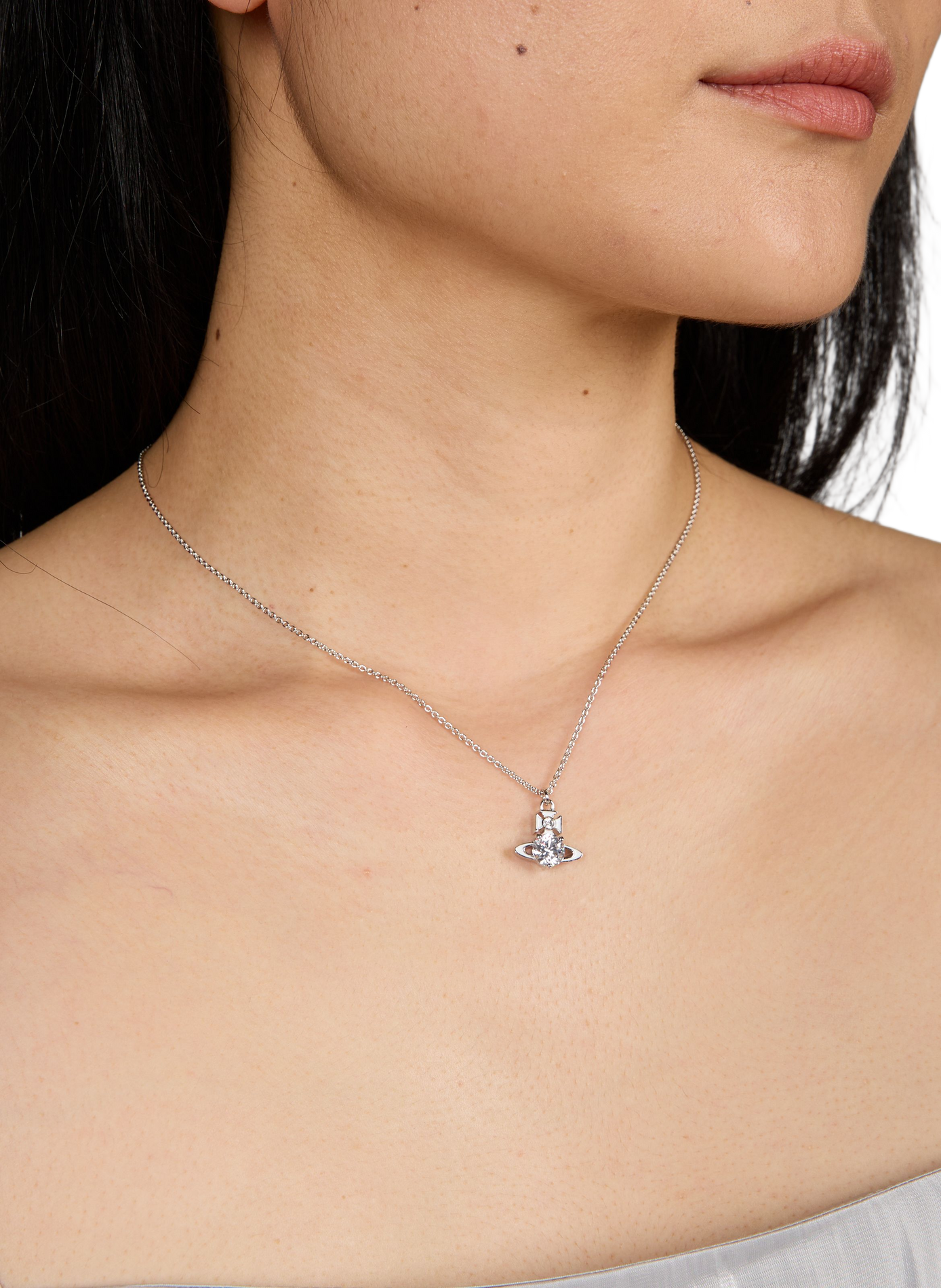 Pendant necklace with logo VIVIENNE WESTWOOD Silver