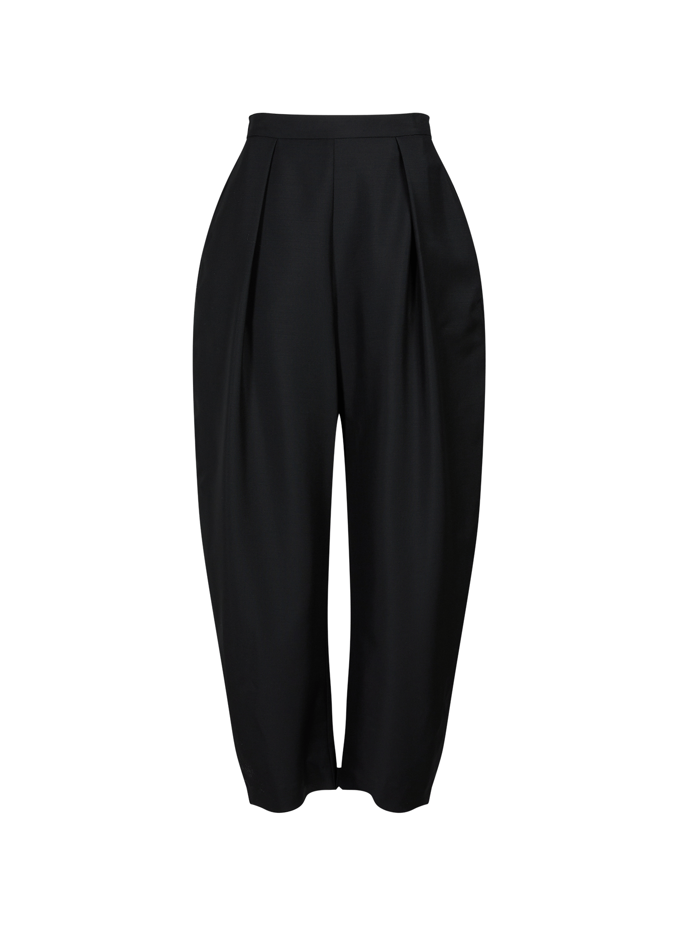 Pantalon barell en laine mélangée ROHE FRAMES Noir