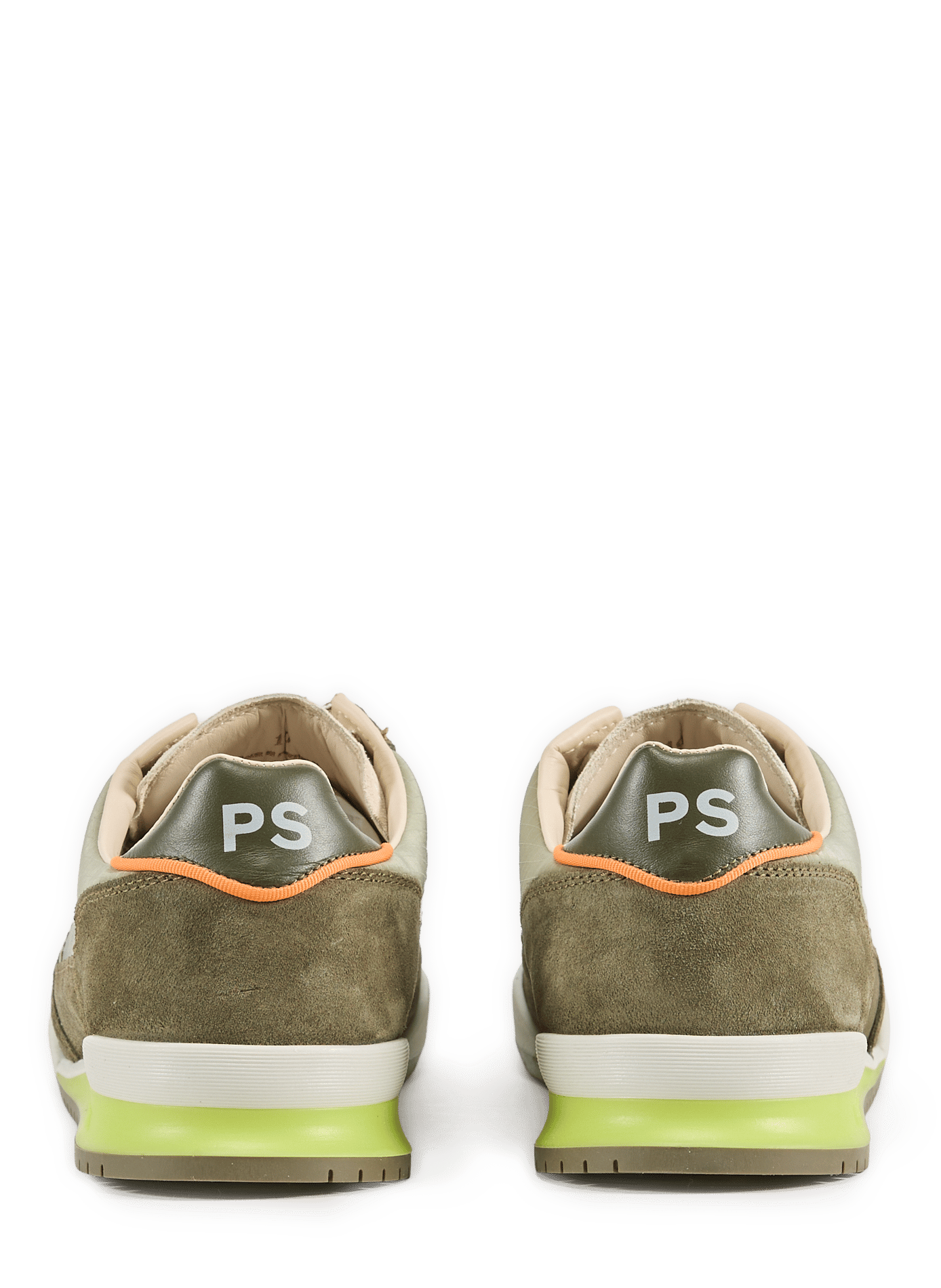 Mixed leather low-top sneakers PAUL SMITH Khaki