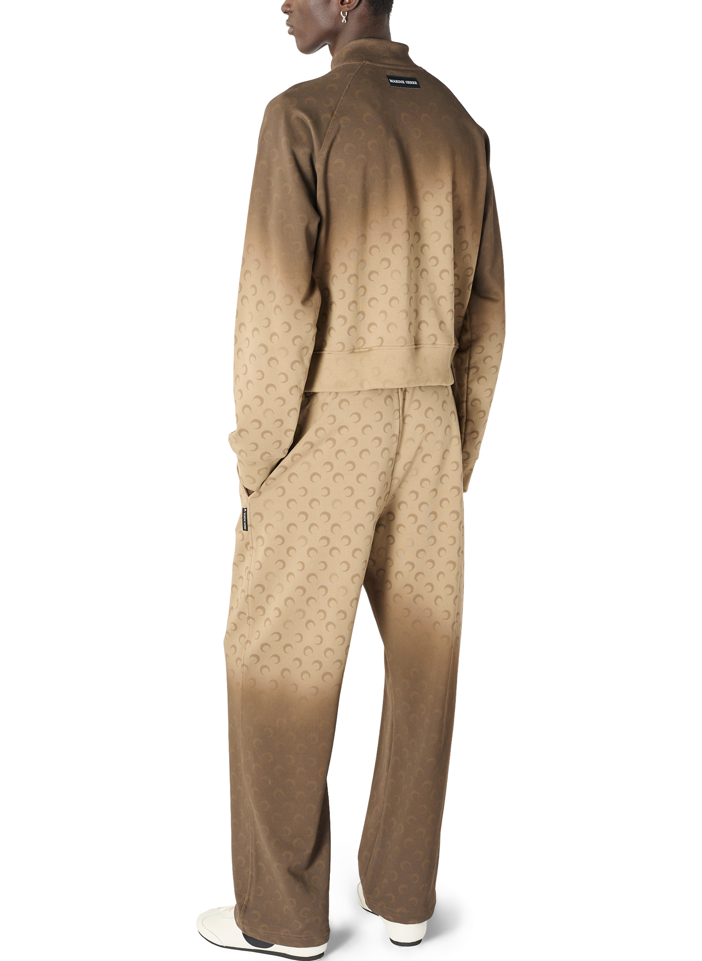 Gewassen biologische katoenen unisex joggingbroek maan MARINE SERRE Beige