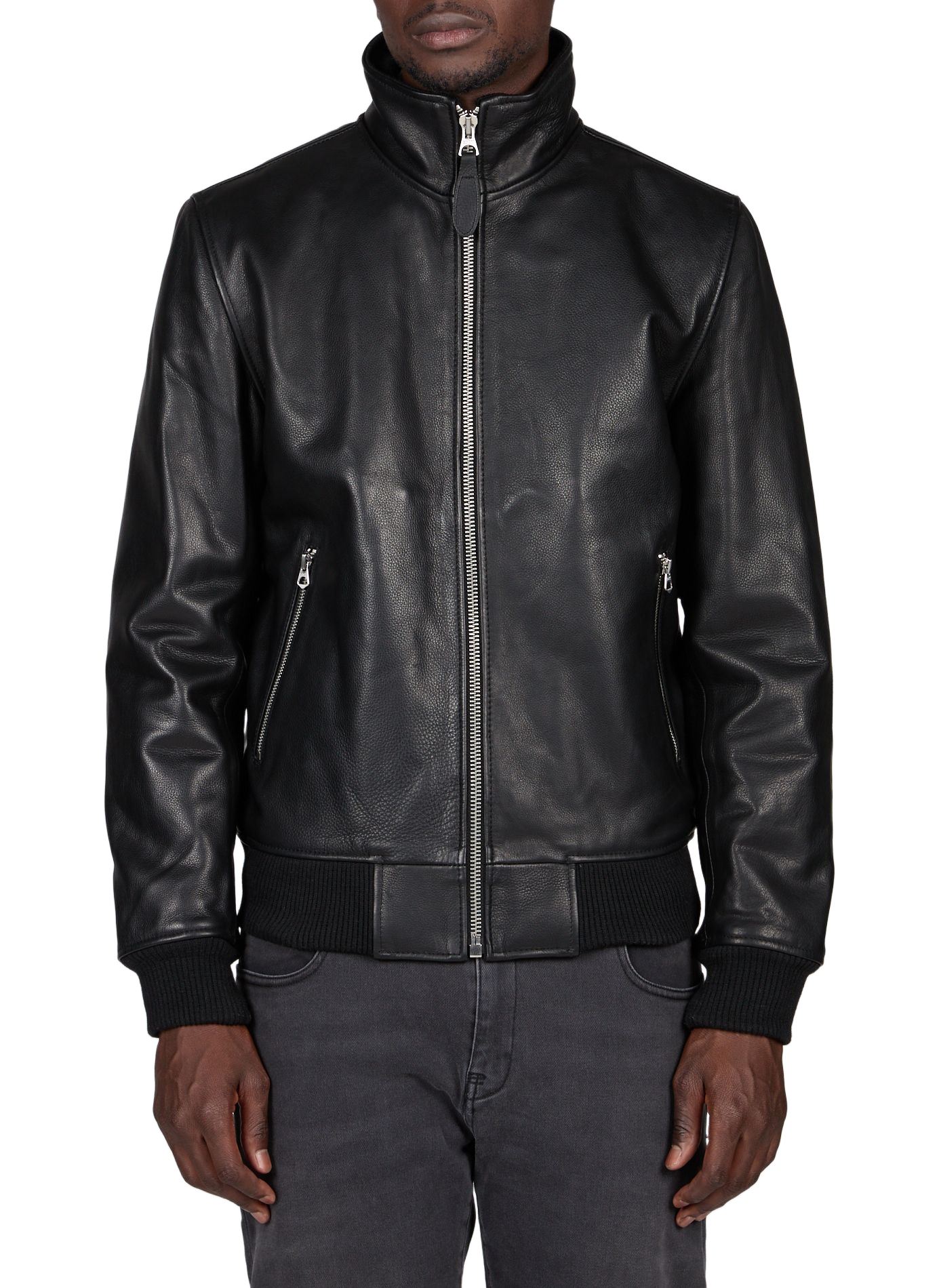 Gerader Lederblouson SCHOTT Schwarz
