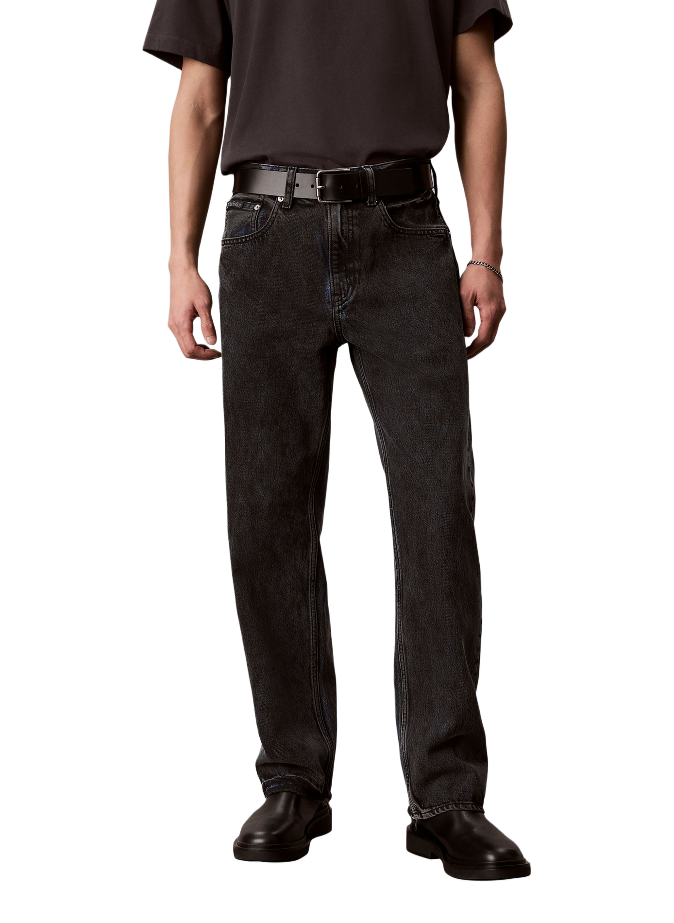 Straight-cut cotton jeans CALVIN KLEIN Blue