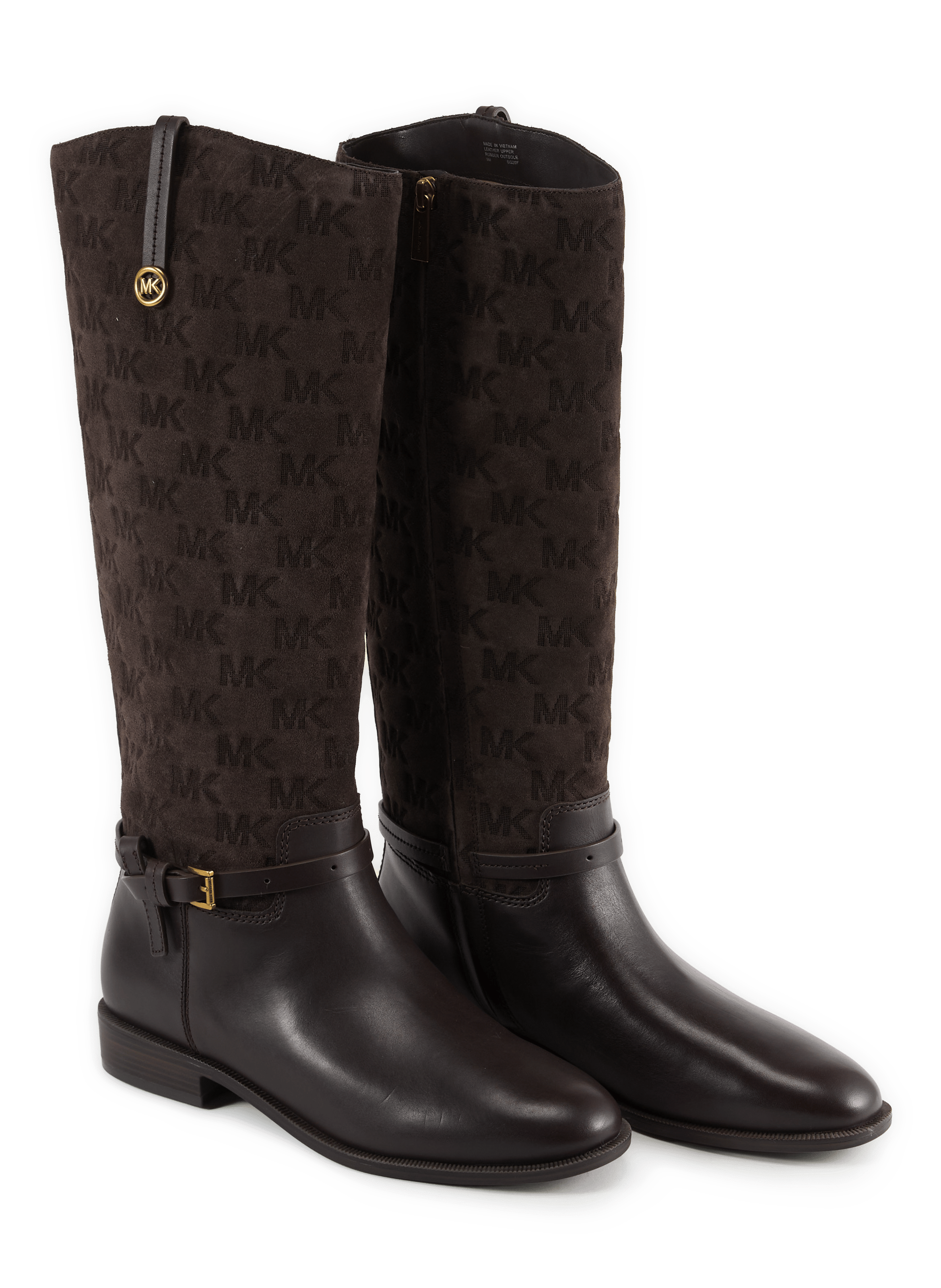 Two-tone leather boots MICHAEL KORS Brown