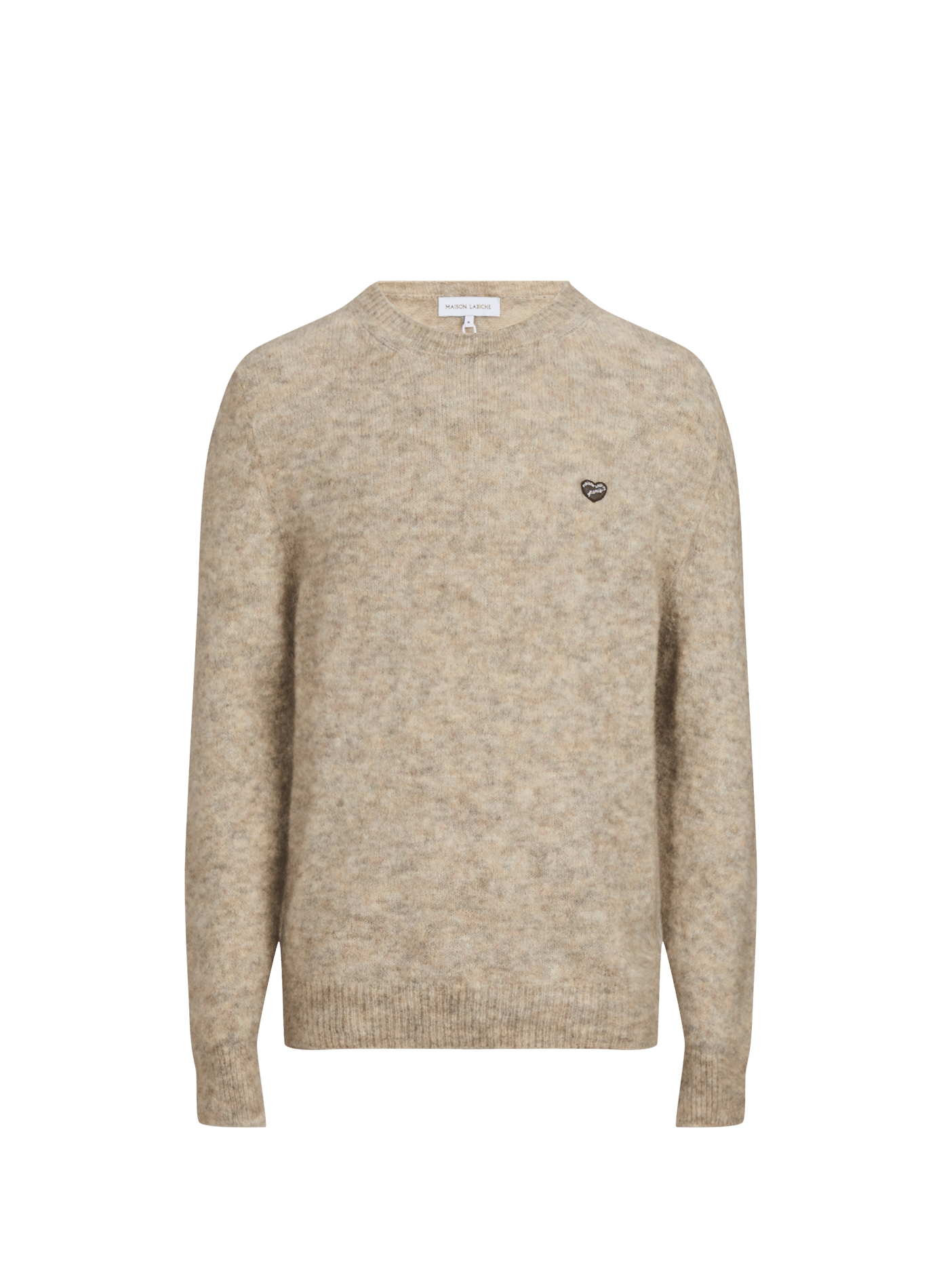 Gerader Rundhalsausschnitt-Pullover aus Wollmischung MAISON LABICHE Beige