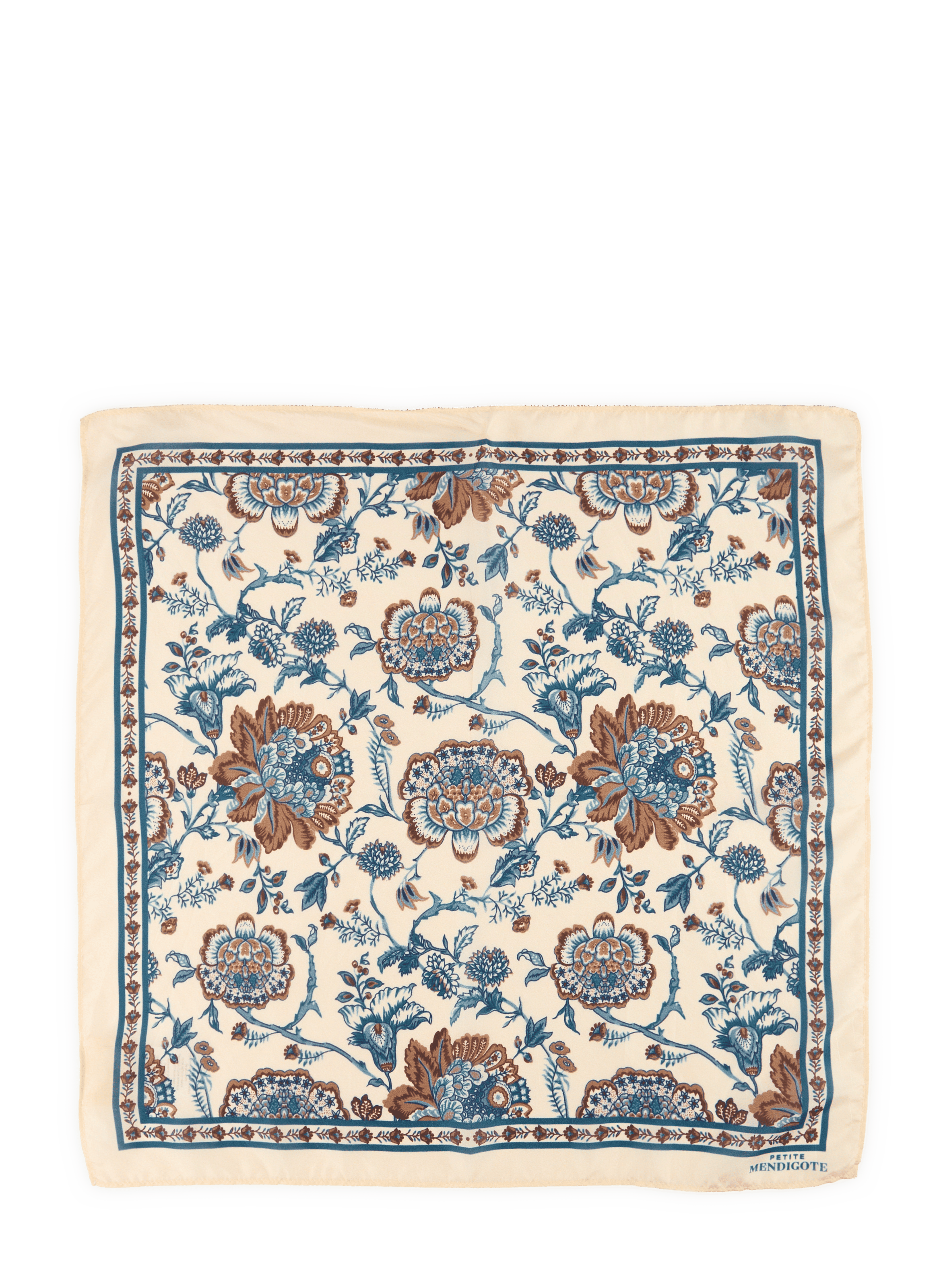 Bedrucktes Seidentuch Anda Rachel PETITE MENDIGOTE Beige