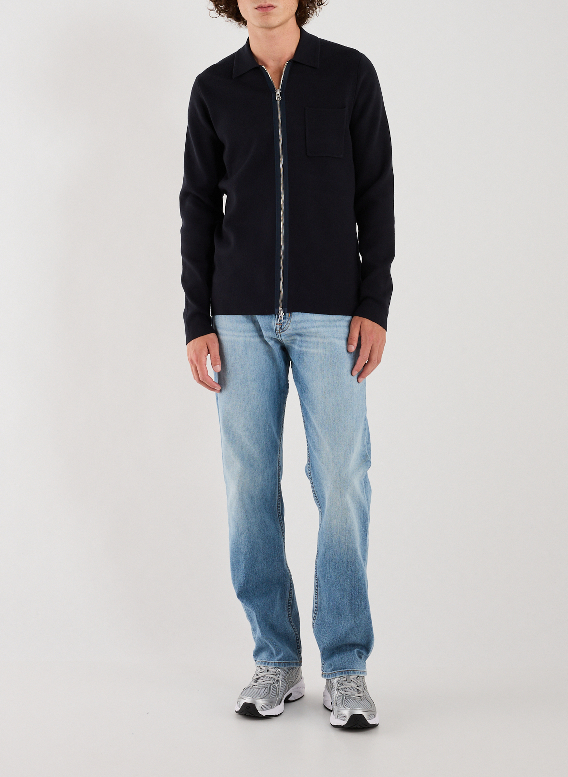 Gerader Polo-Pullover SAMSOE SAMSOE Blau