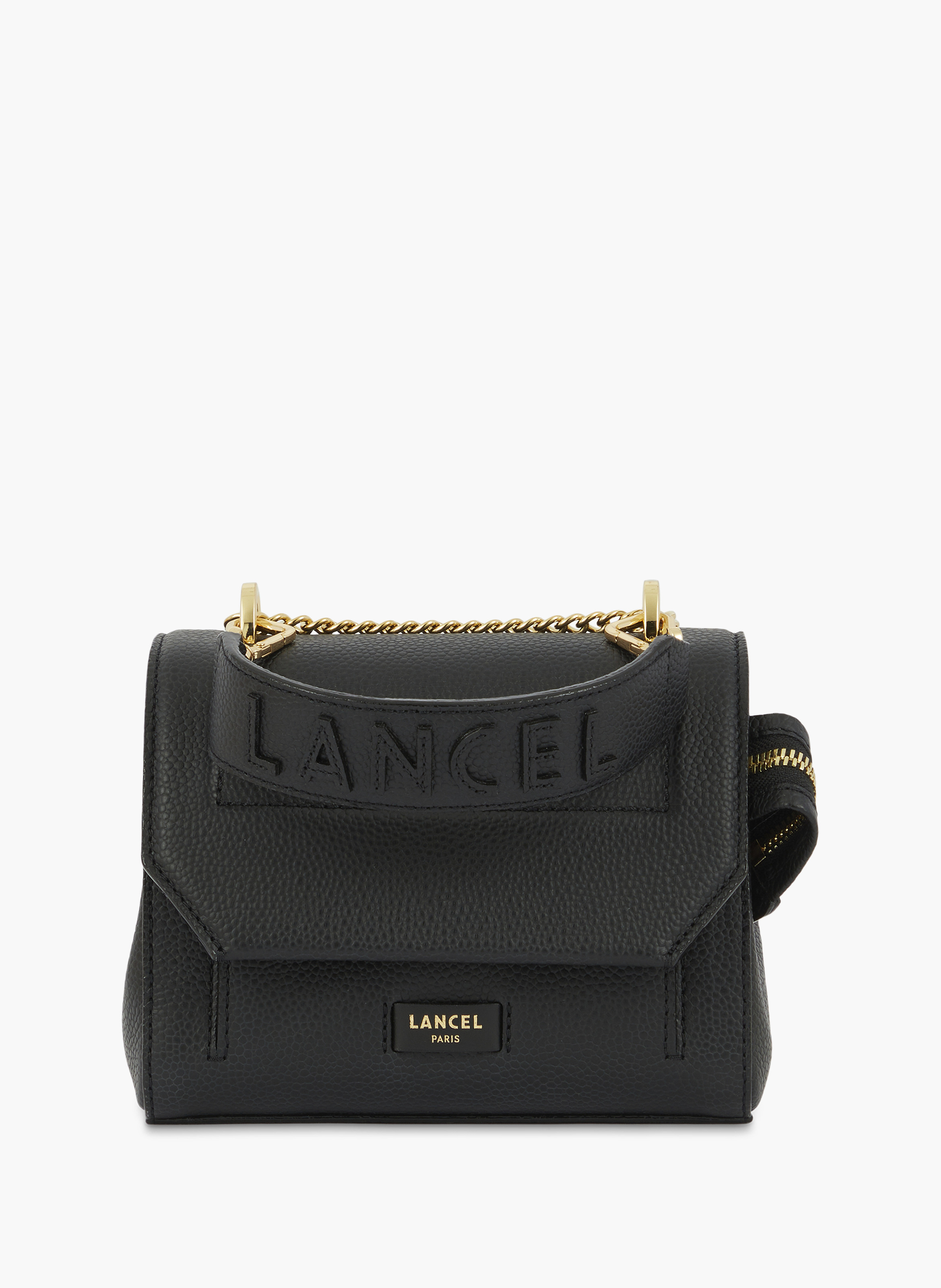 Sac rabat s ninon de lancel en cuir  Noir/dore