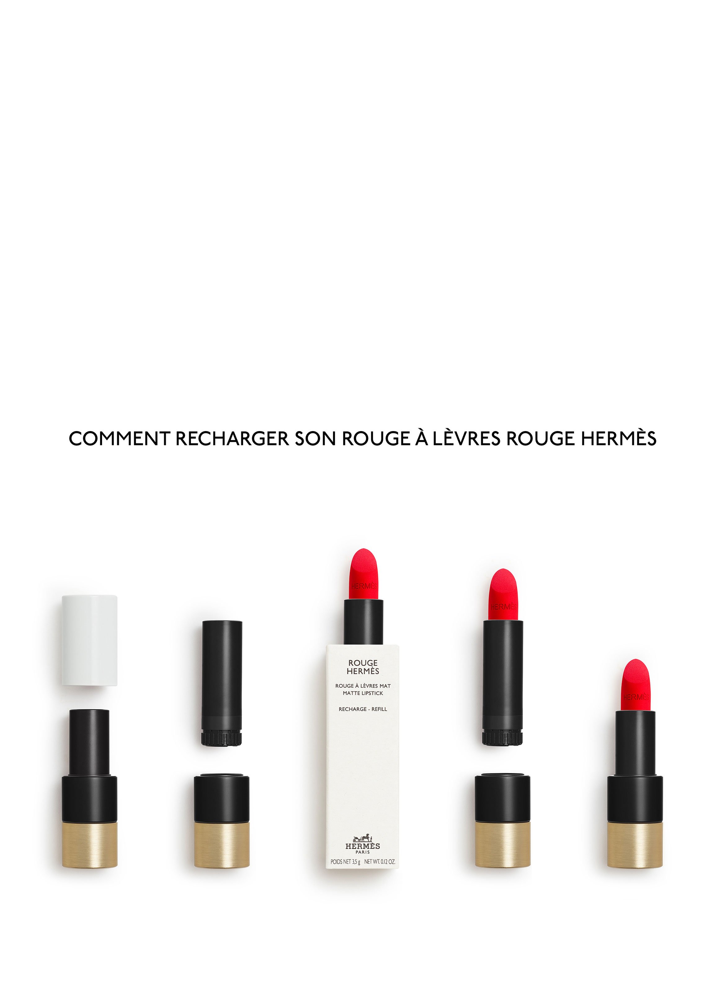 Rouge Hermès, matte Lippenstift-Nachfüllung HERMÈS 11 - beige naturel