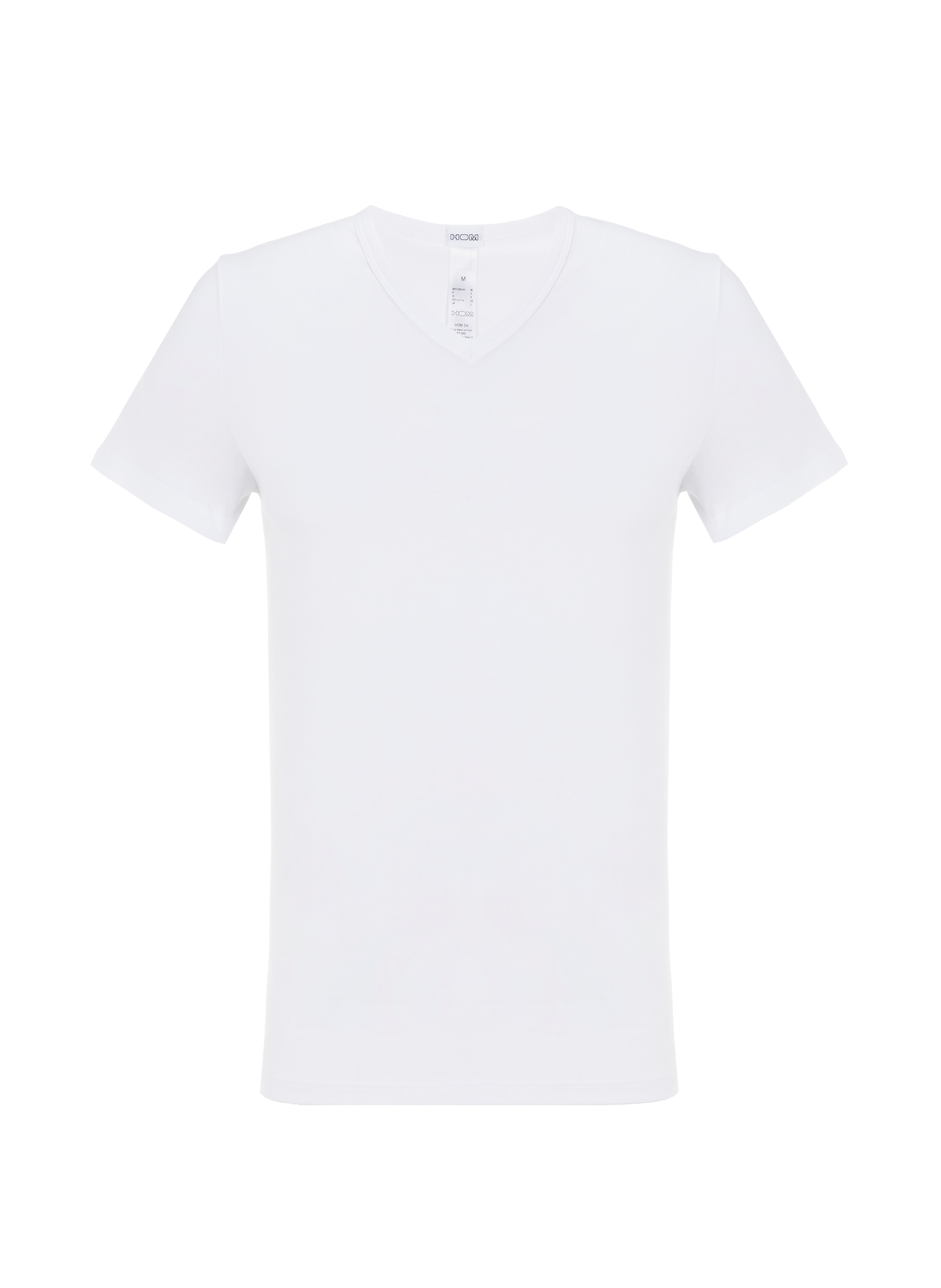 HOM Tight-fitting cotton and modal shirt White