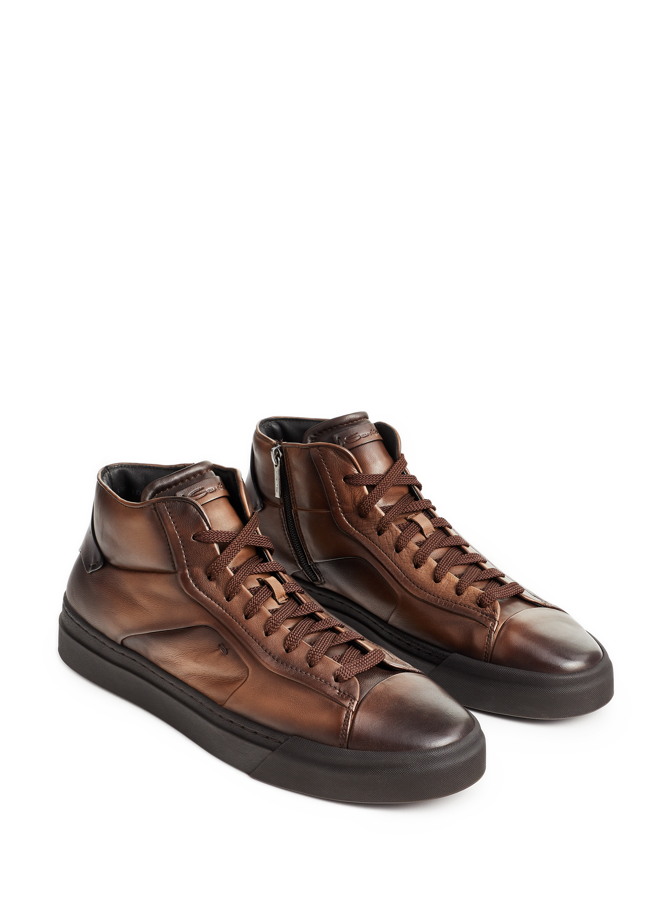 Baskets montantes en cuir