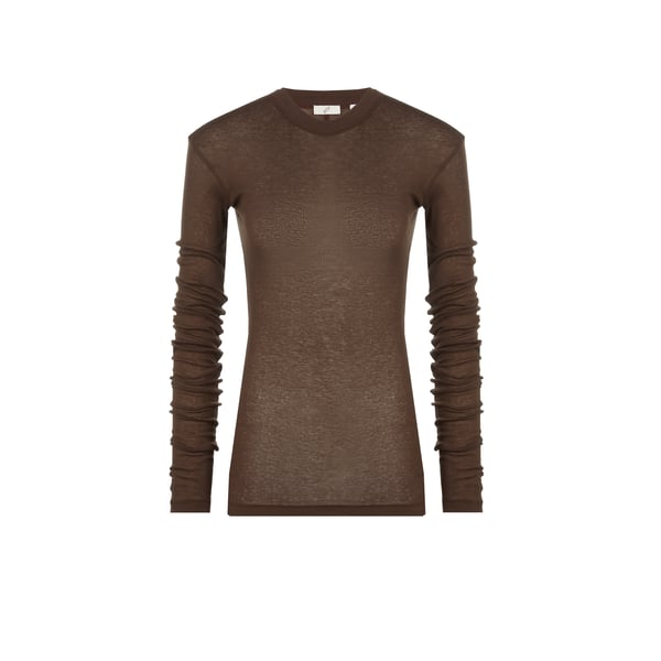 Pull fin côtelé en coton organique