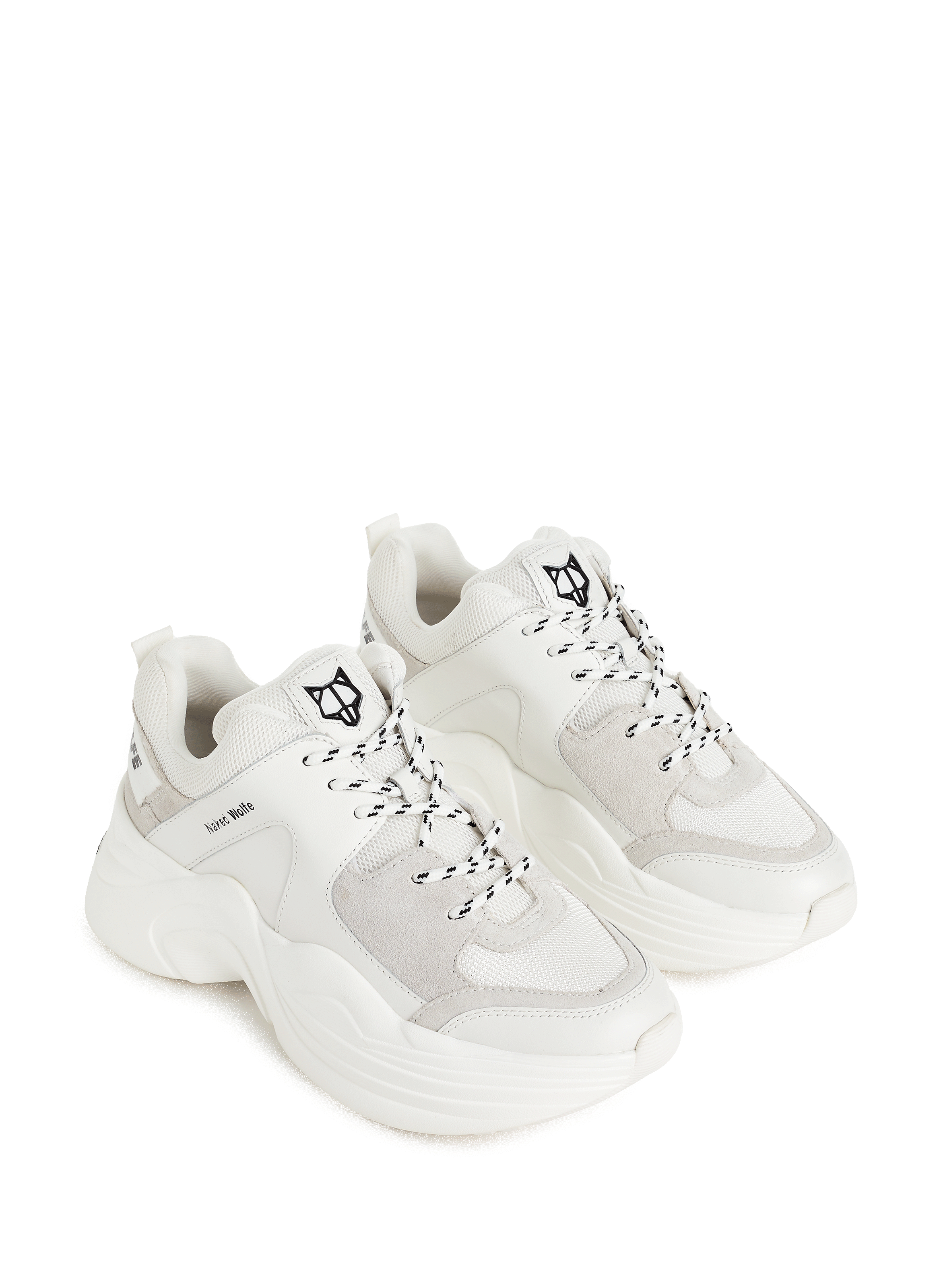 Baskets à plateforme en cuir