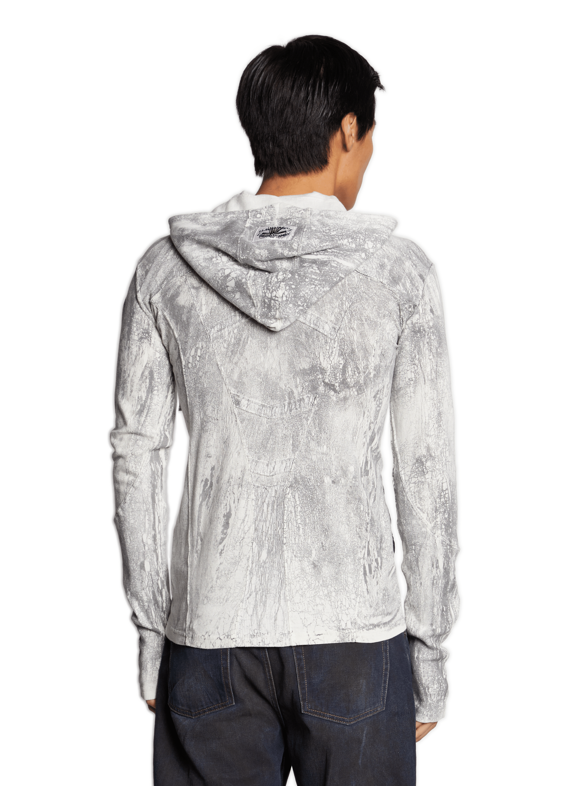 Gilet effet craquelé en coton ACNE STUDIOS Gris