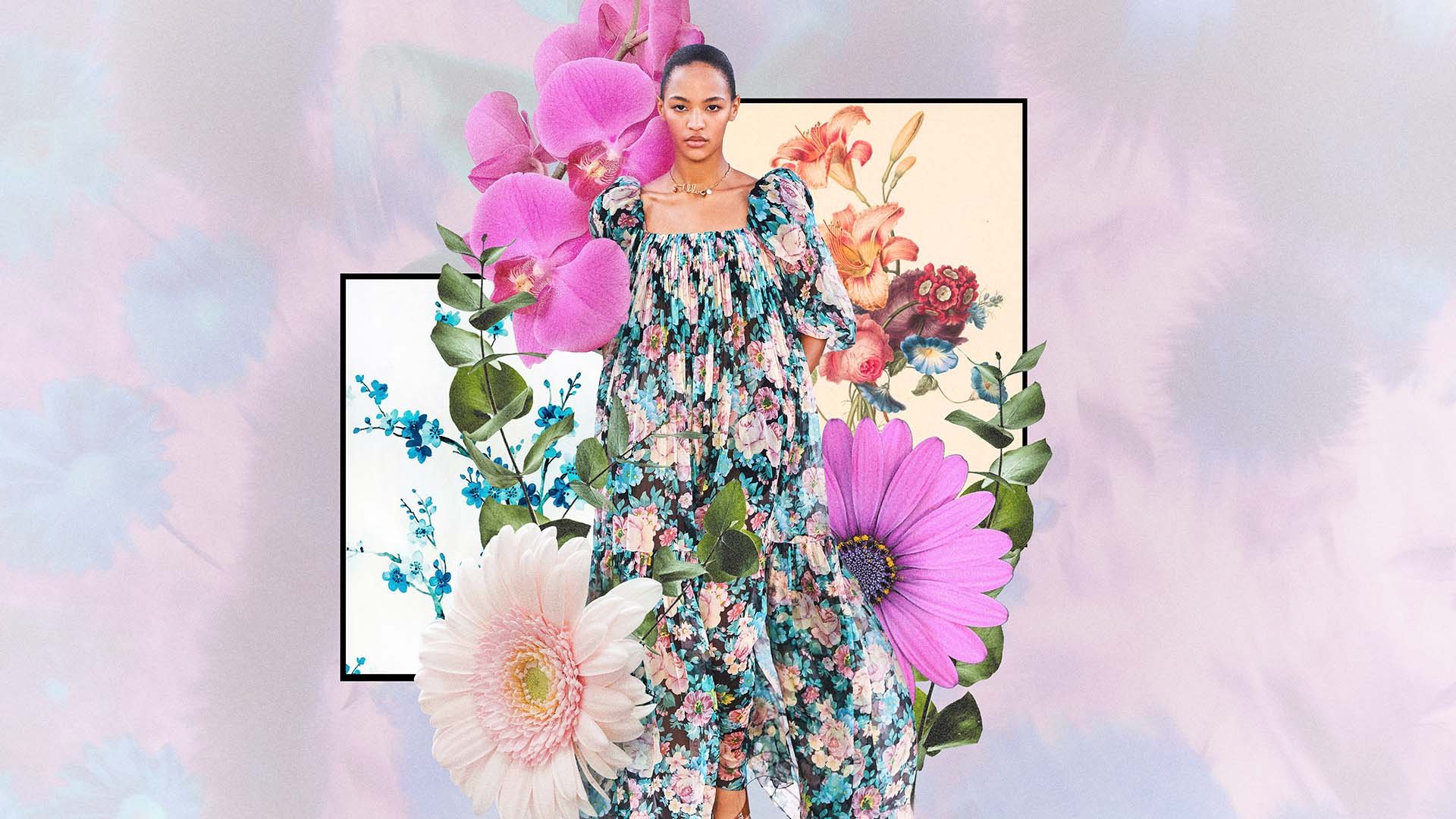 Image défilé Chloé fleurs