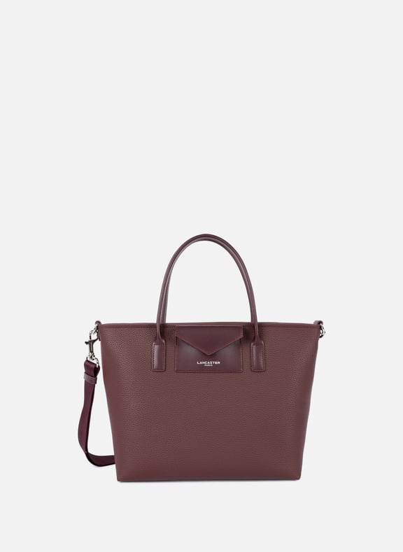 Sac cabas main - maya double kba Rouge by LANCASTER LANCASTER Sac cabas main - maya double kba Rouge