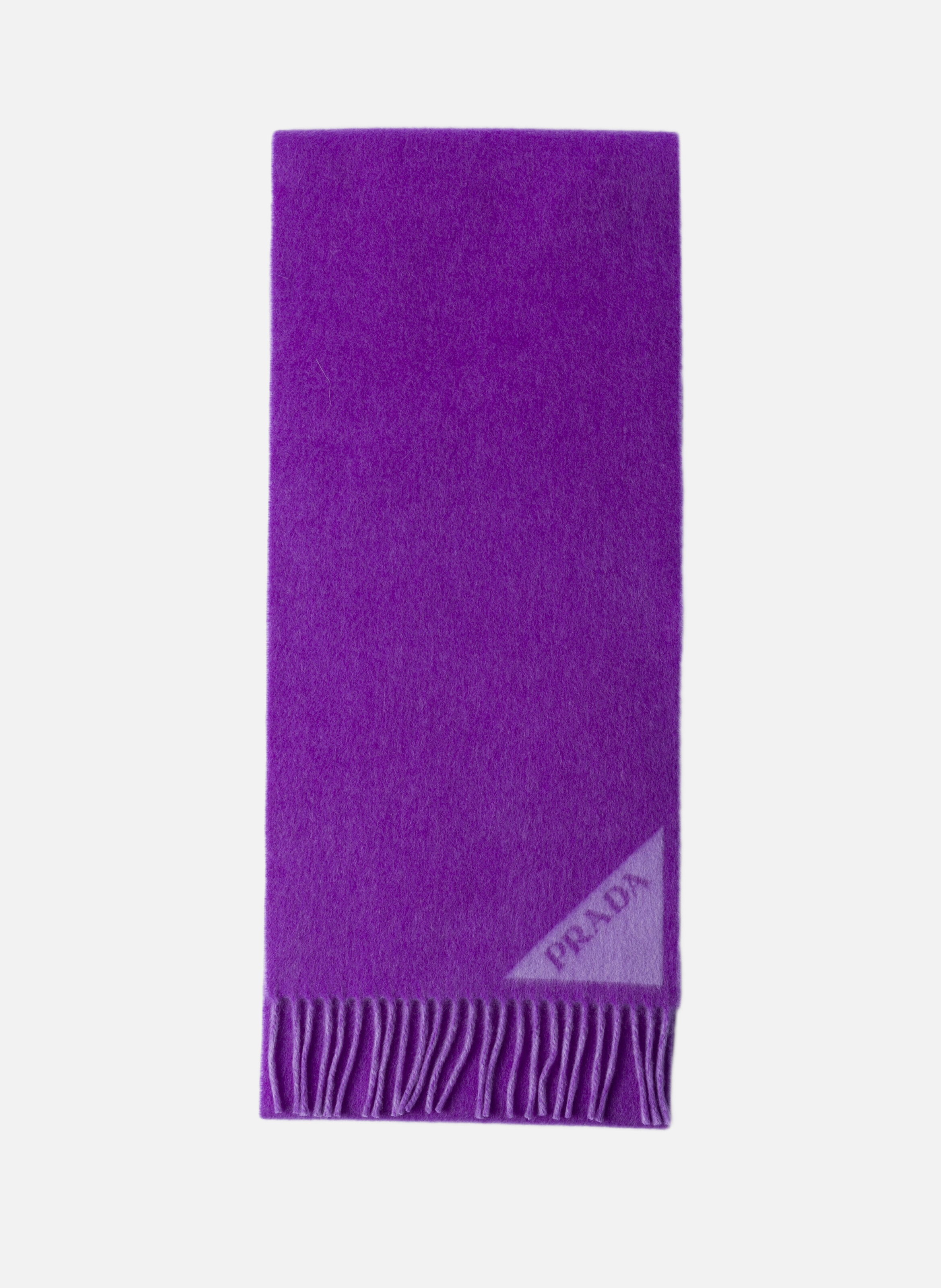 Écharpe en laine et cachemire double face PRADA Violet