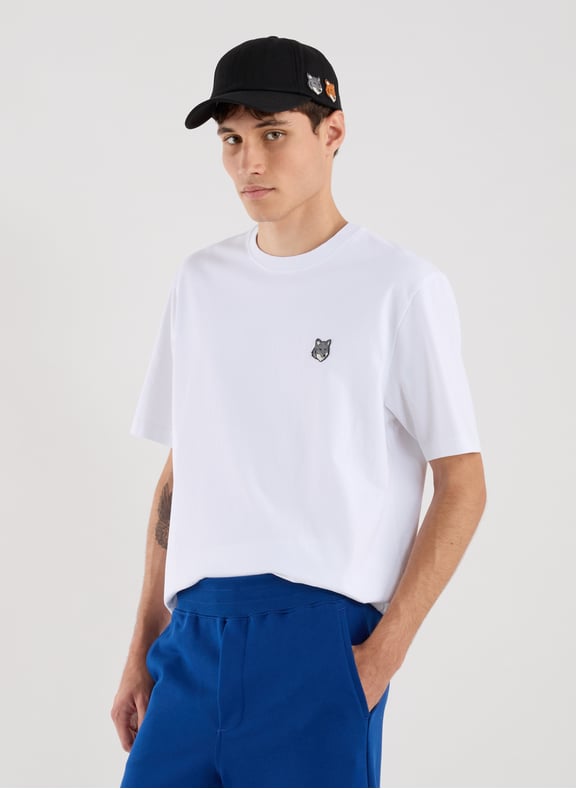 T-shirt en coton Grey Fox Comfort Blanc by MAISON KITSUNÉ MAISON KITSUNÉ T-shirt en coton Grey Fox Comfort Blanc