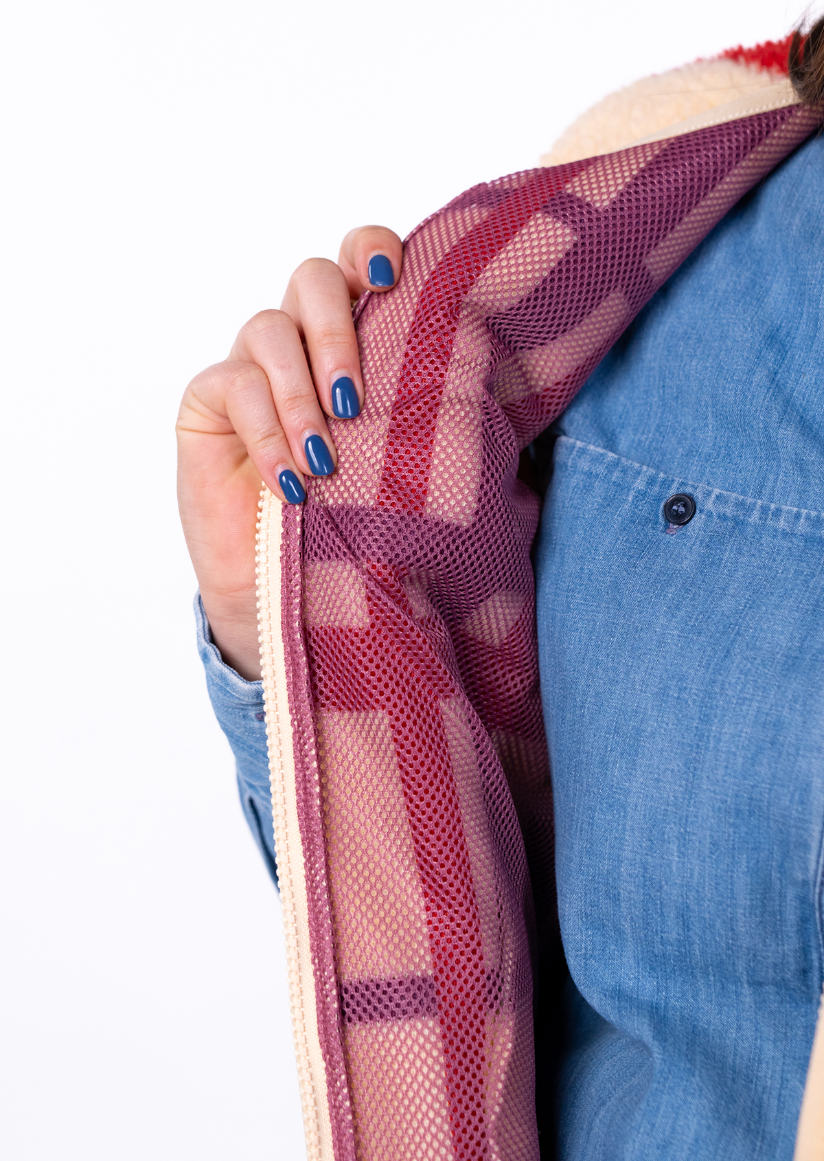 Veste sherpa zippée sans manches BILLYBELT Beige