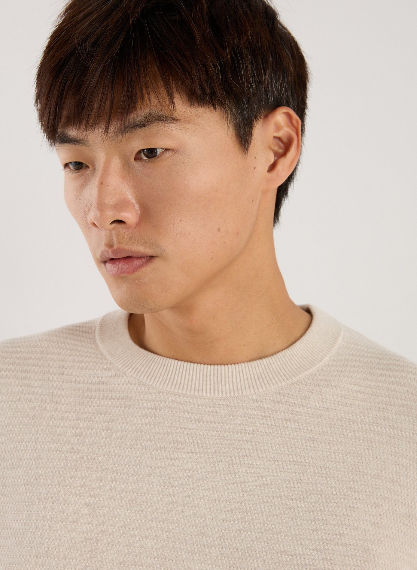 Ribbed cotton jumper NN.07 Beige