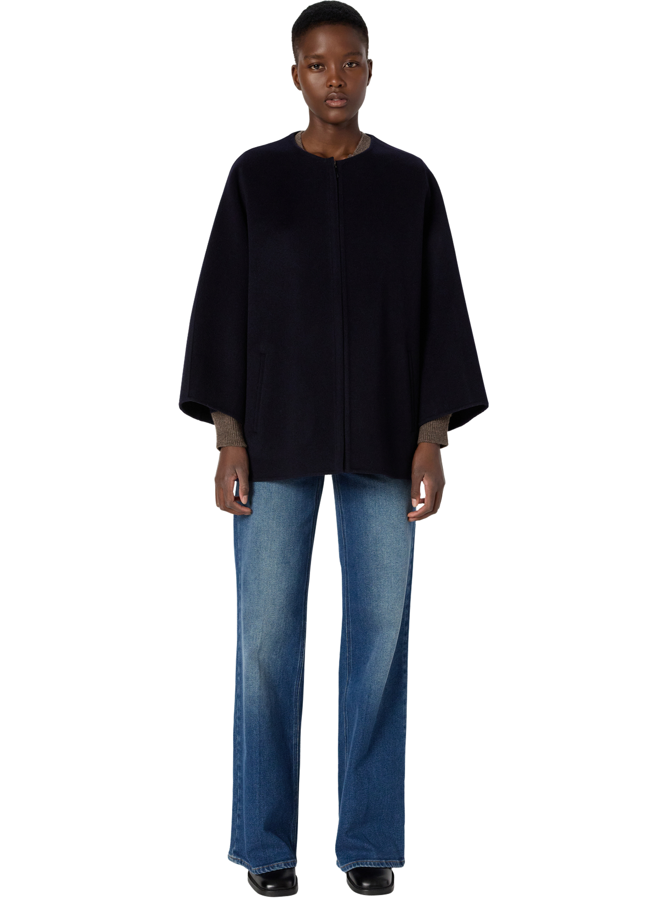 Manteau ample en laine double face - myriam GERARD DAREL Bleu