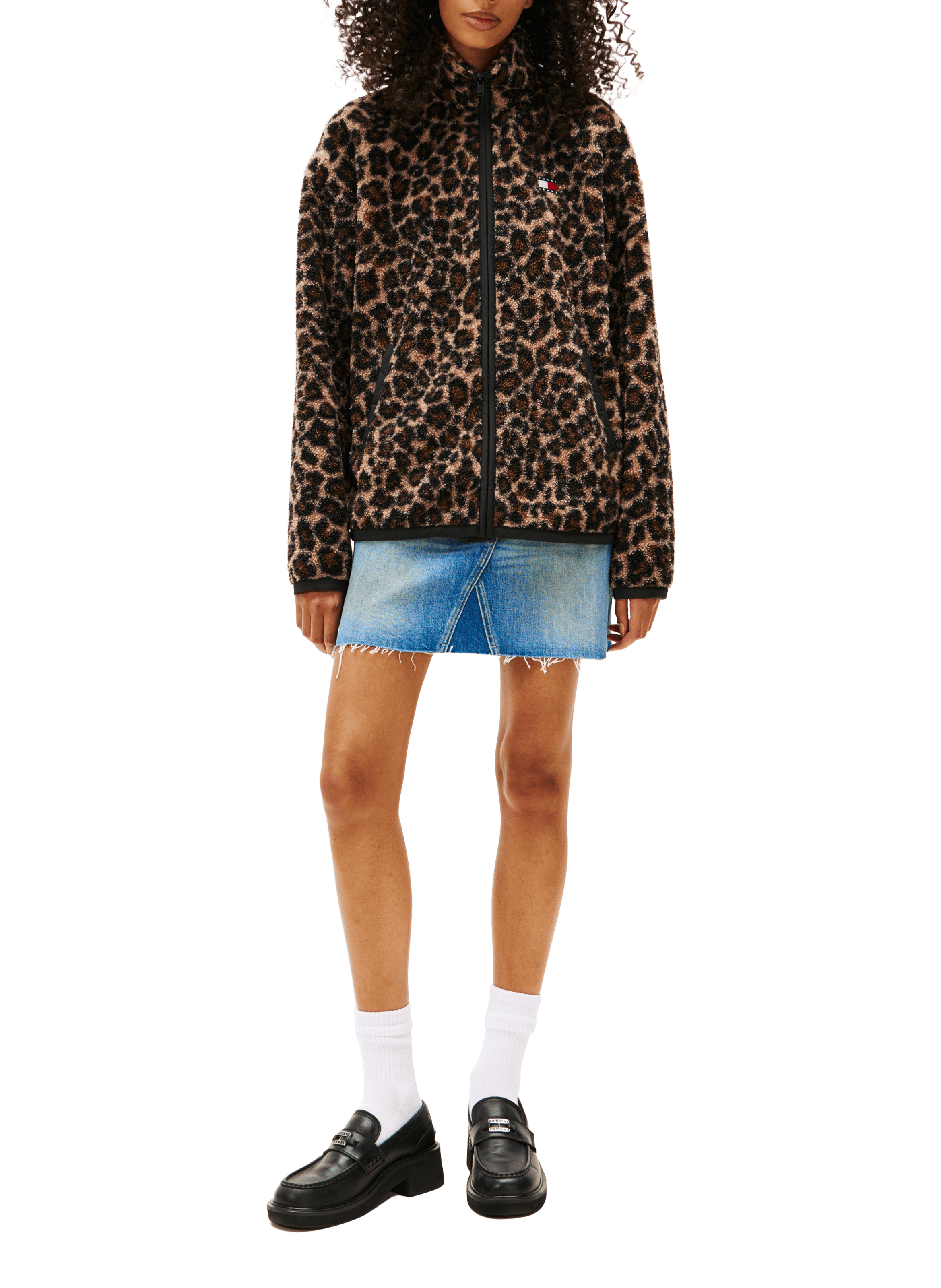 Veste oversize en polaire TOMMY HILFIGER Multicolore