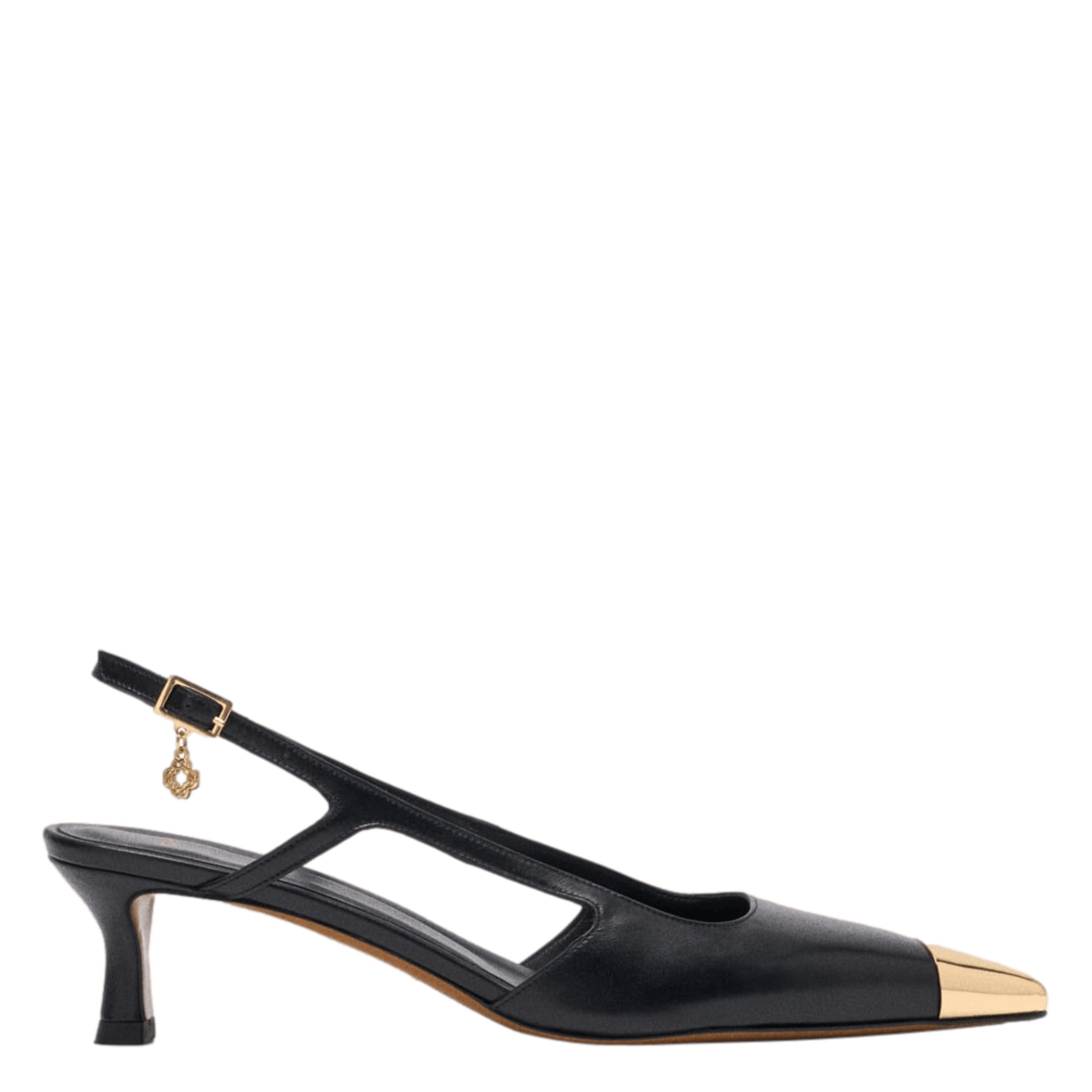 Escarpins slingback en cuir MAJE Noir
