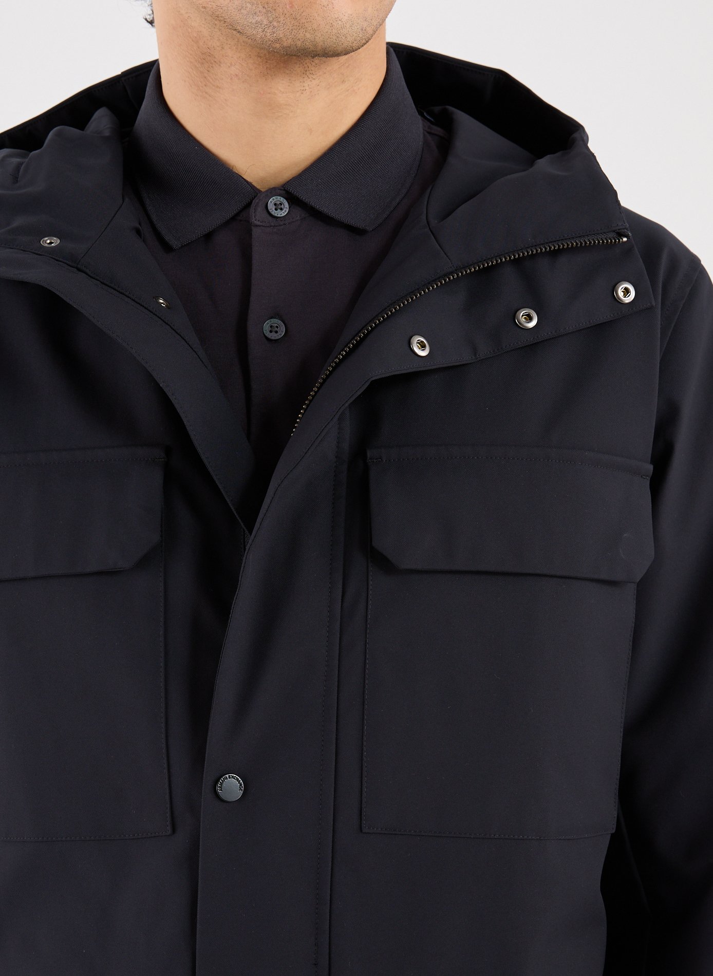 Parka col montant à capuche ARMANI EXCHANGE Bleu