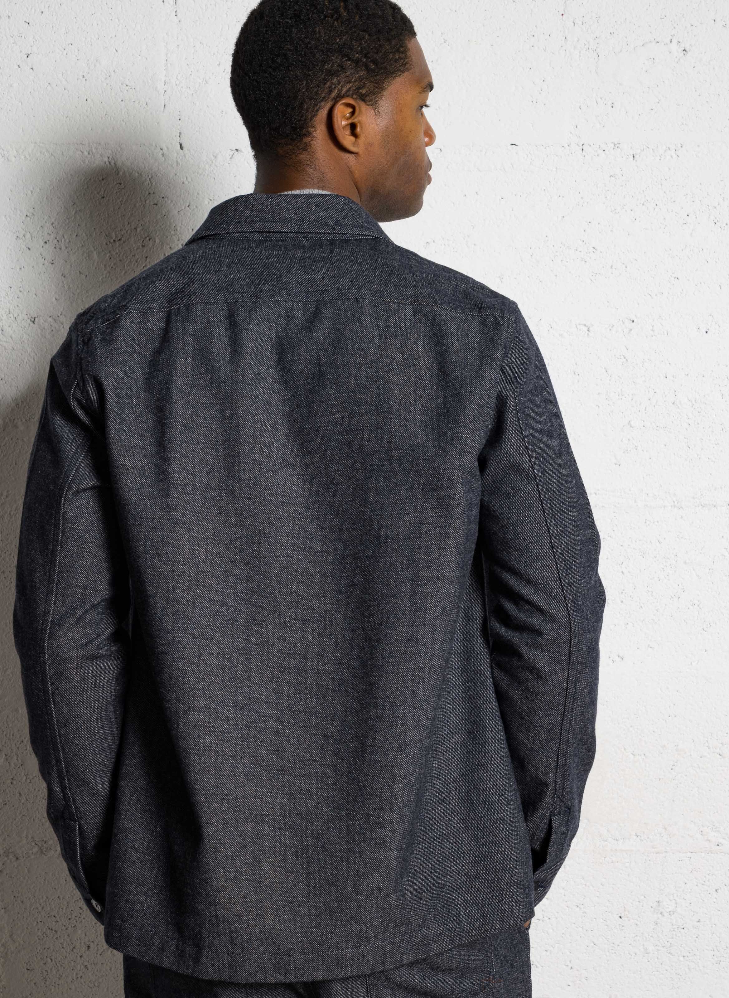 Surchemise droite en maille IKKS Bleu