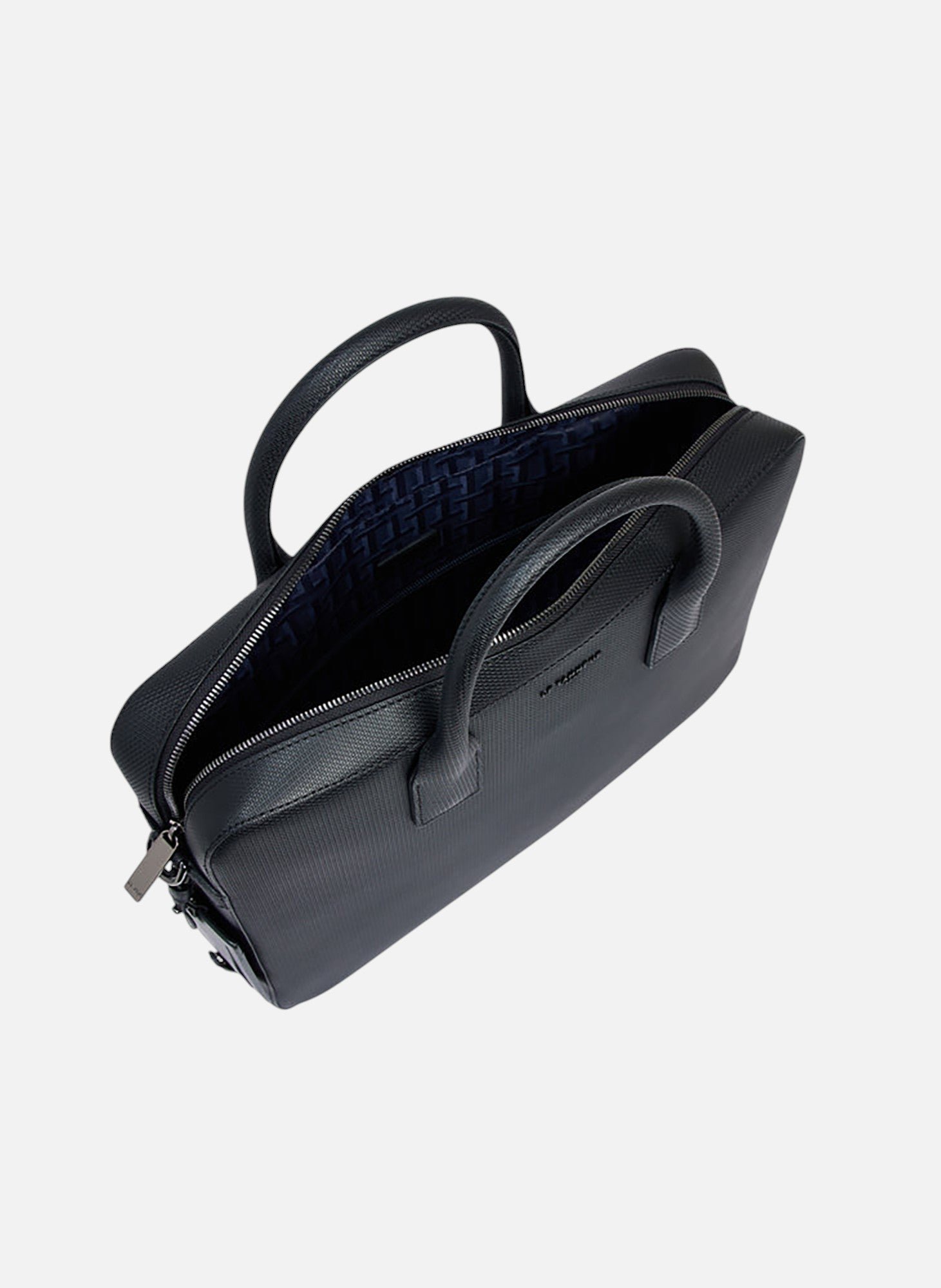 Porte documents 14" emile en cuir signature t LE TANNEUR Noir