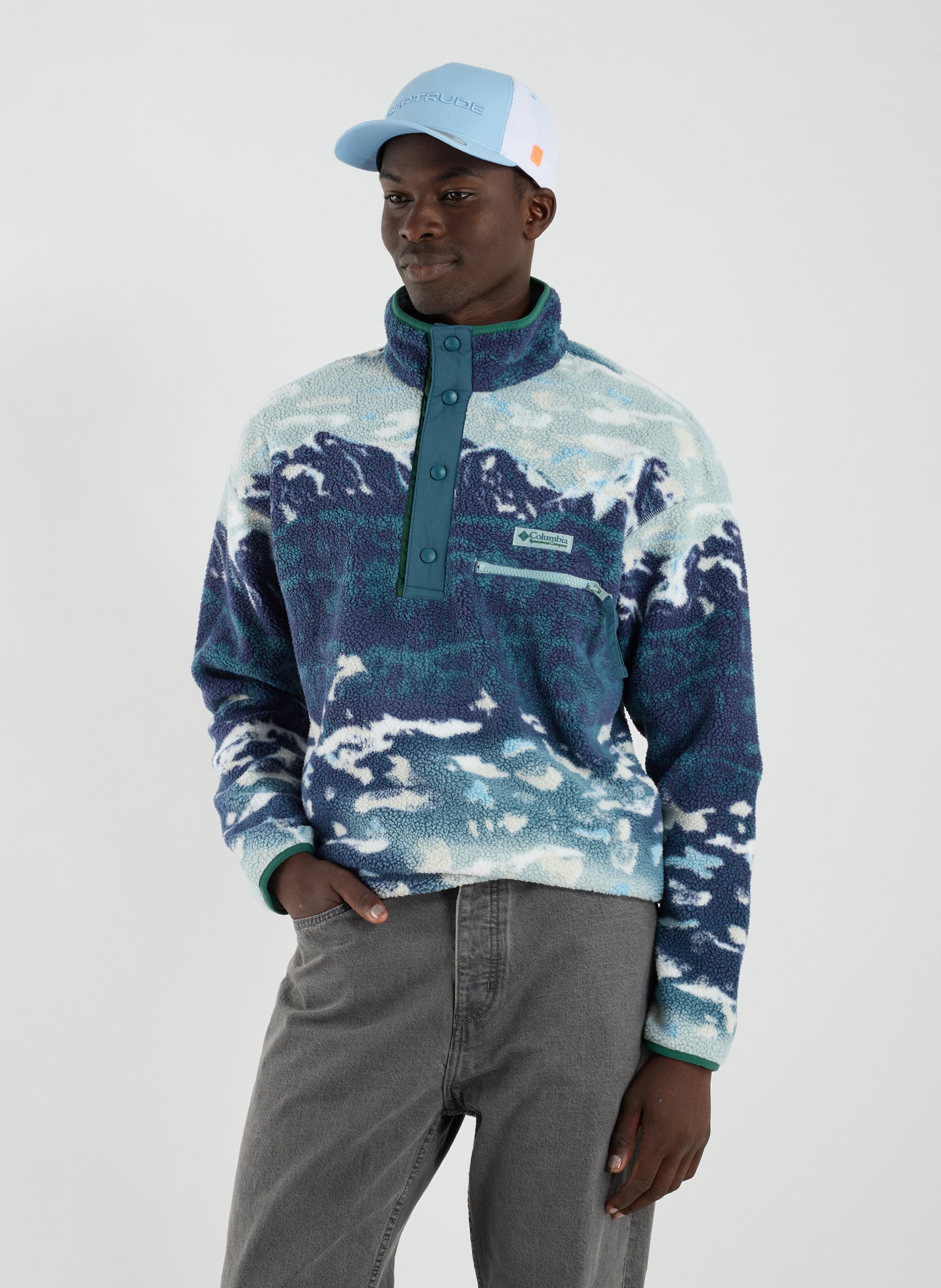COLUMBIA Helvetia printed fleece Blue