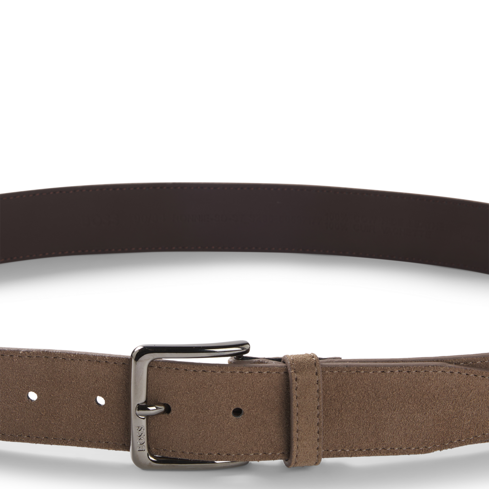 Ceinture en cuir suede BOSS Beige