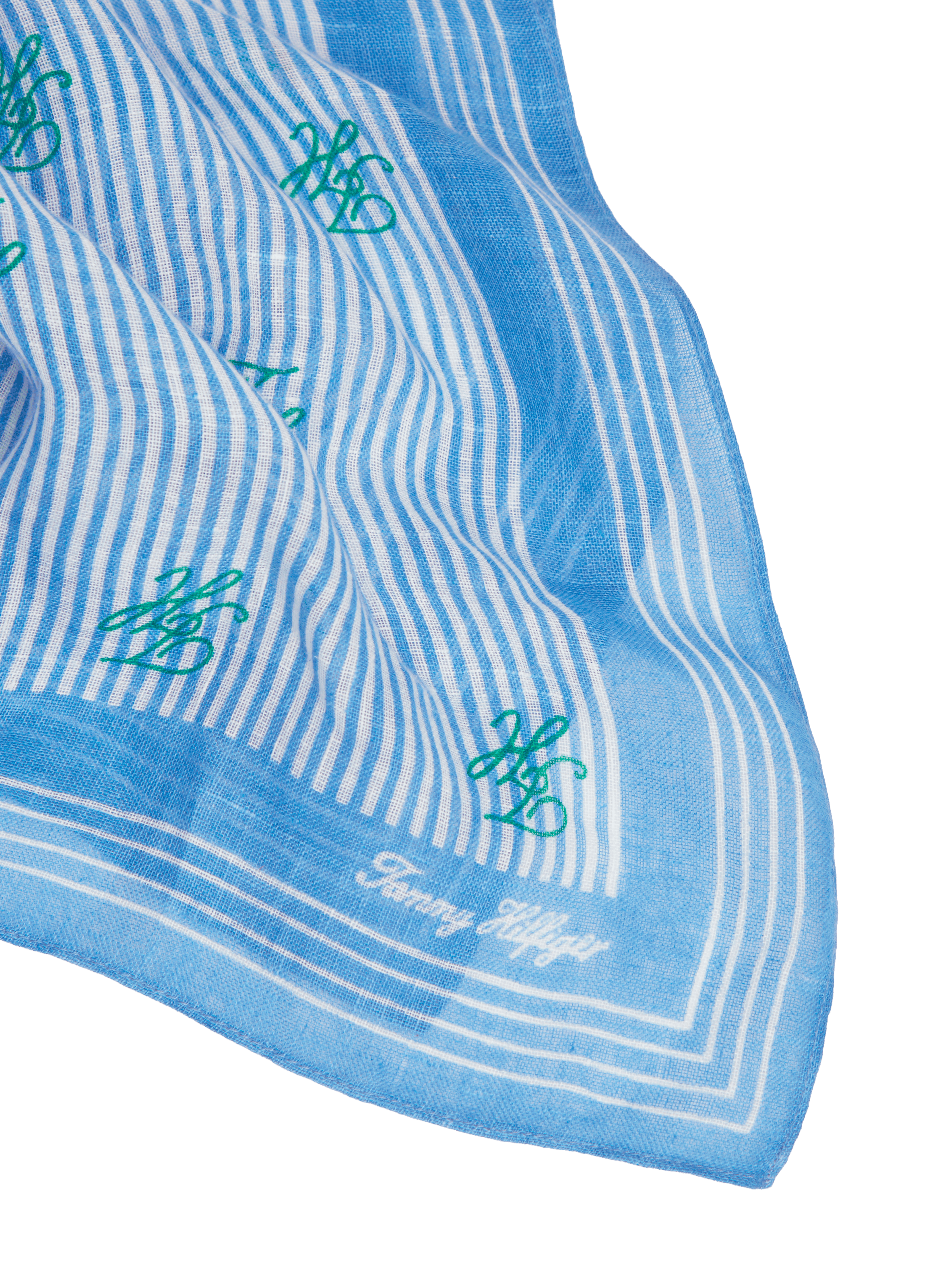 Embroidered linen scarf TOMMY HILFIGER Blue