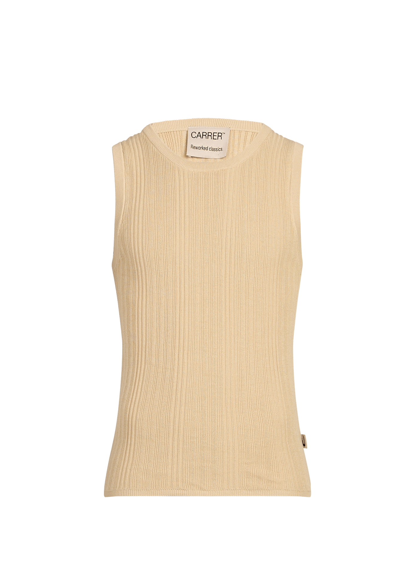 Débardeur côtelé en coton CARRER Beige