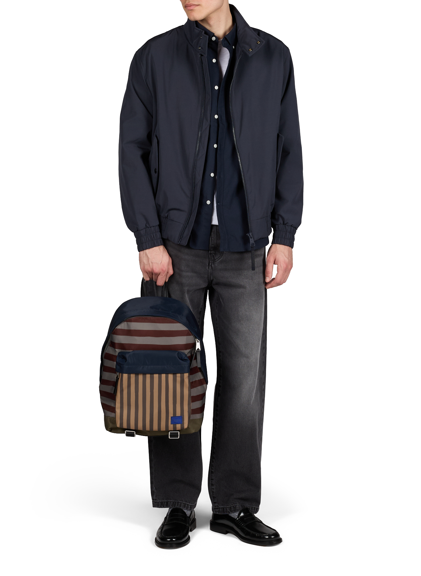 Sac à dos à rayures PAUL SMITH Vert