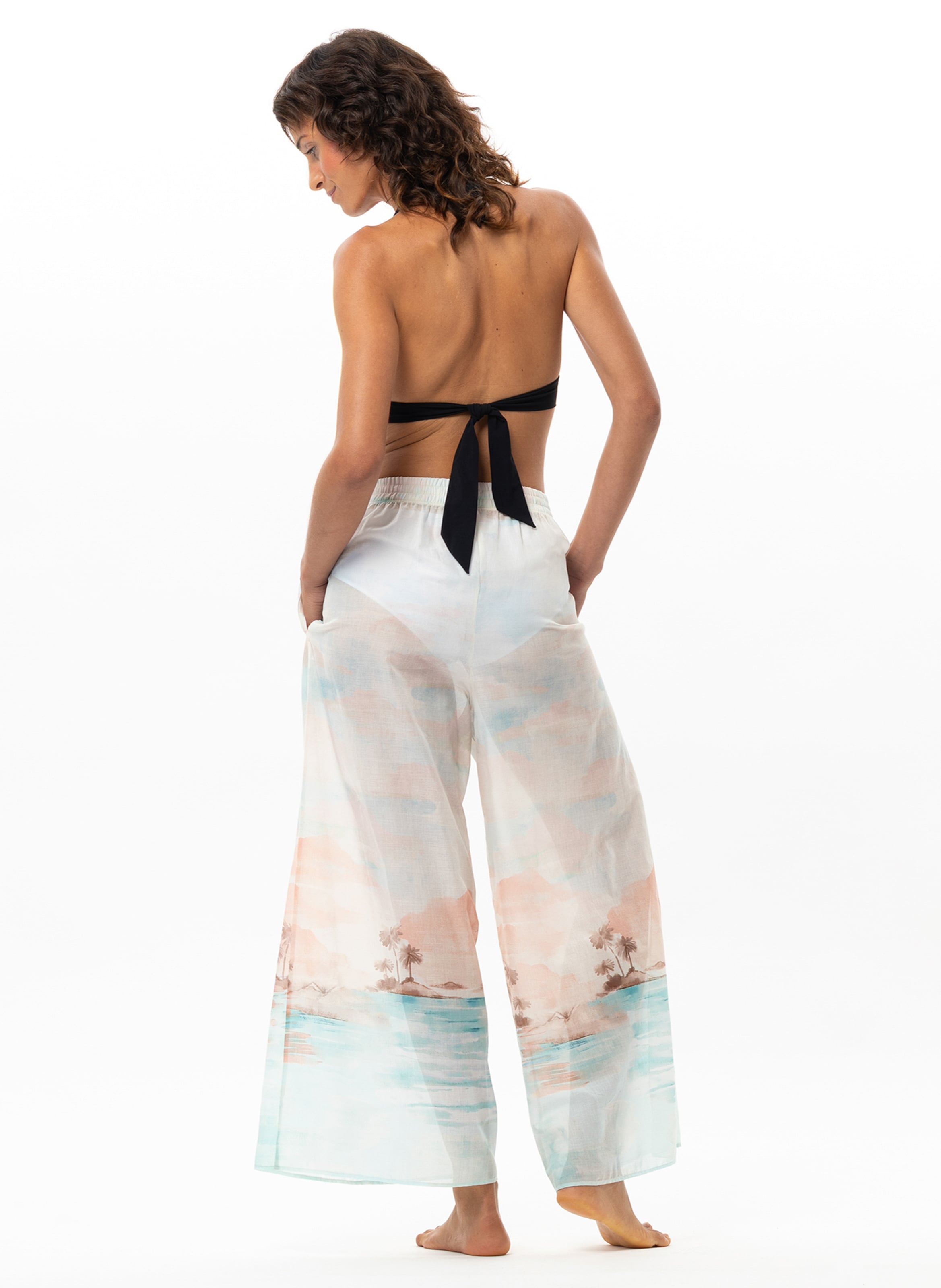 Pantalon en voile de coton sunset 280 LE CHAT Multicolore