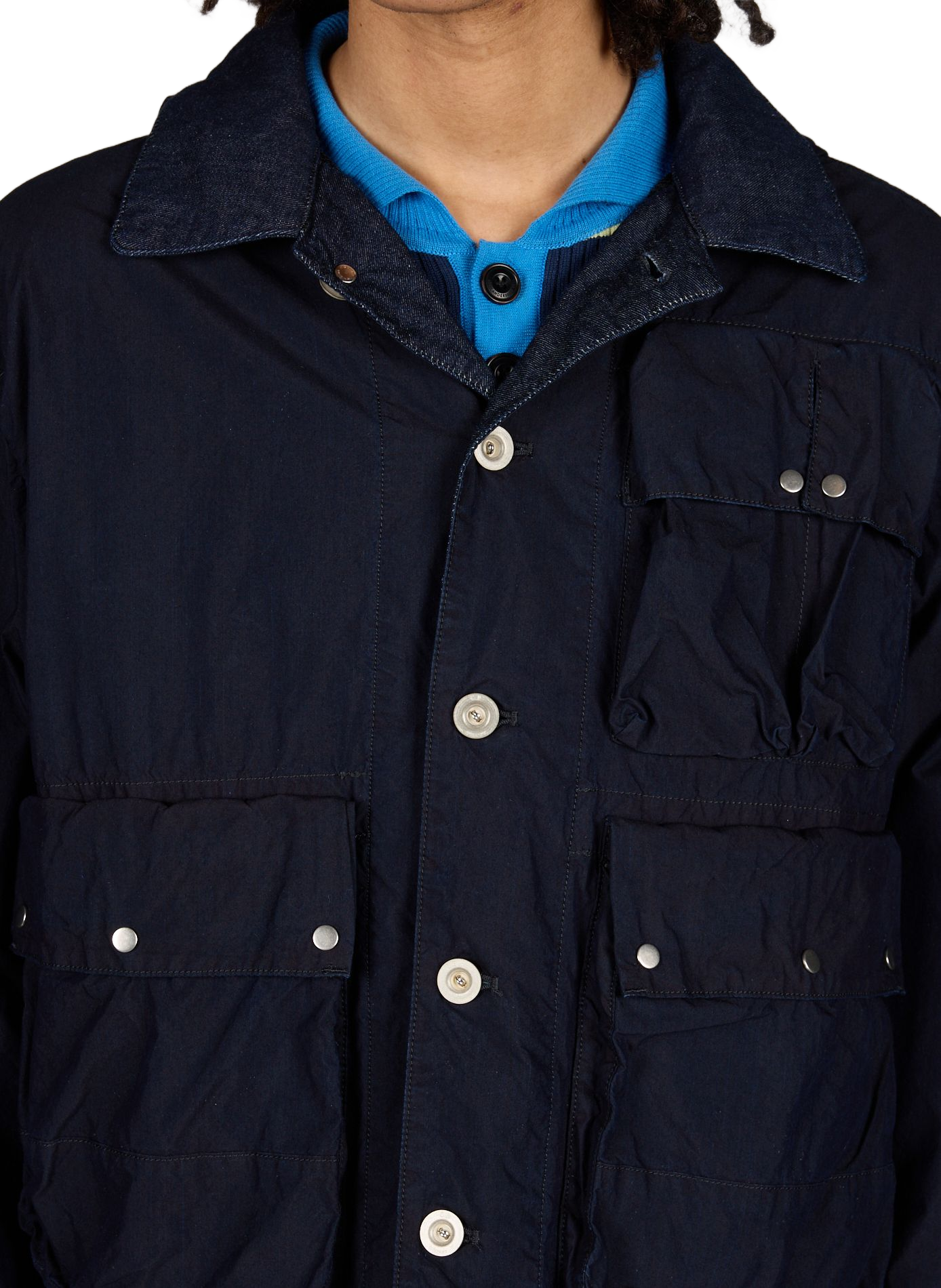 Lightweight blended cotton jacket CP COMPANY Blue
